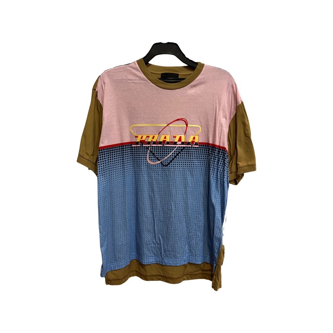 Prada Panel color block triangle logo tee Size US L / EU 52-54 / 3 - 1 Thumbnail