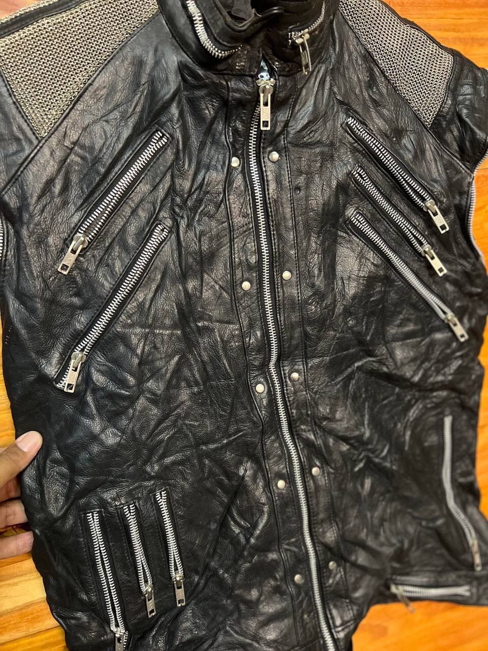 Genuine Leather LEATHER JACKET X SEDITIONERIES PUNK STYLE ZIPPER JACKET Size US S / EU 44-46 / 1 - 5 Thumbnail