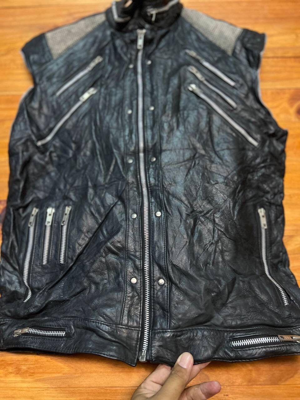 Genuine Leather LEATHER JACKET X SEDITIONERIES PUNK STYLE ZIPPER JACKET Size US S / EU 44-46 / 1 - 4 Thumbnail