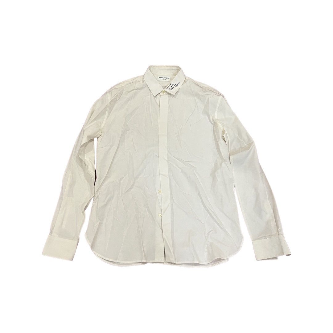 Saint Laurent Paris How can an angel break my heart button up shirt Size US L / EU 52-54 / 3 - 1 Thumbnail