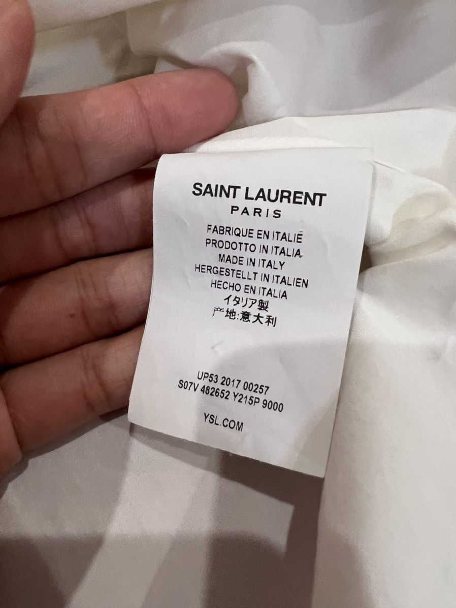 Saint Laurent Paris How can an angel break my heart button up shirt Size US L / EU 52-54 / 3 - 6 Thumbnail