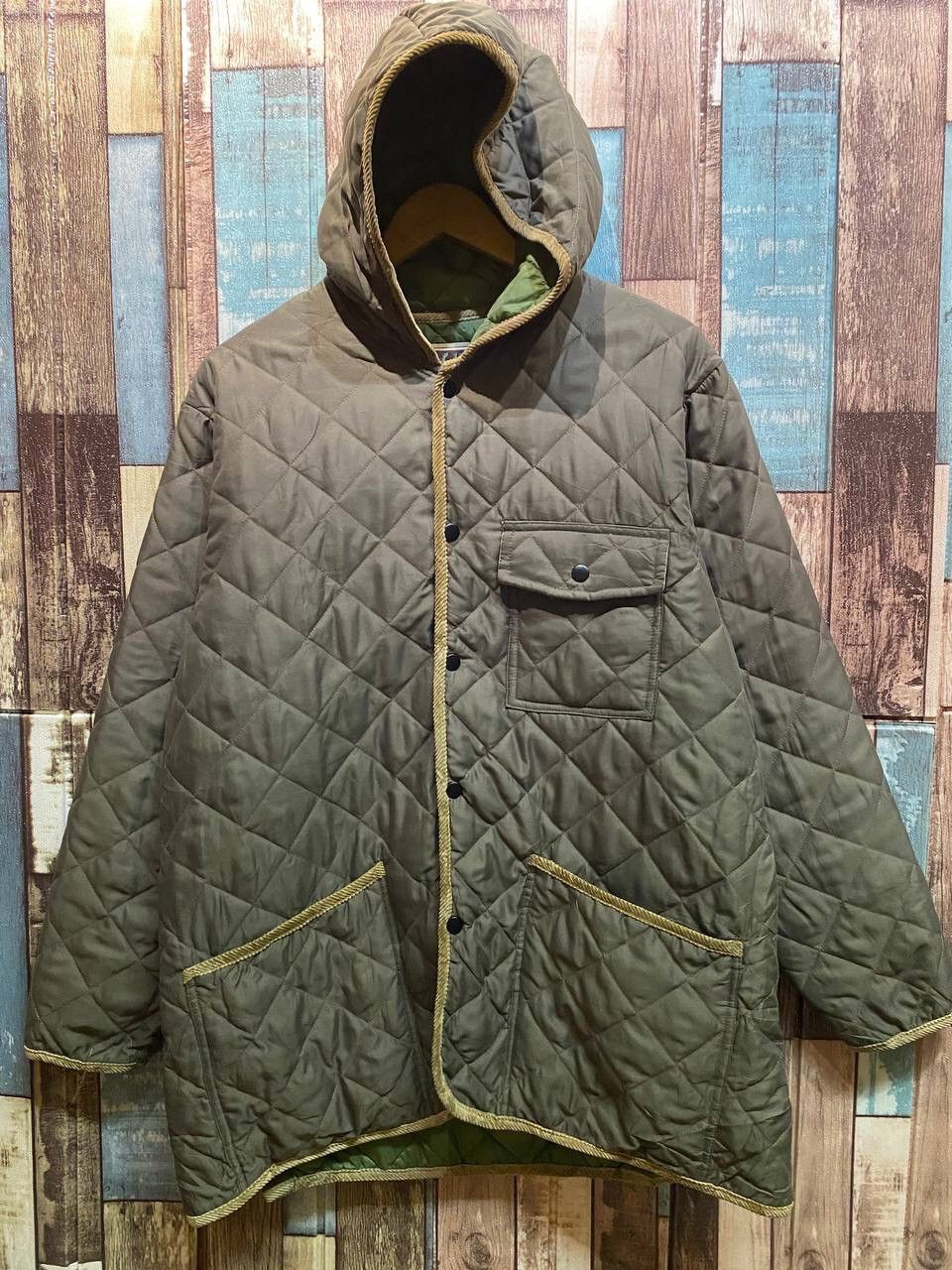 Japanese Brand GLENFALLS HOODED QUILTED JACKET Size US L / EU 52-54 / 3 - 4 Thumbnail