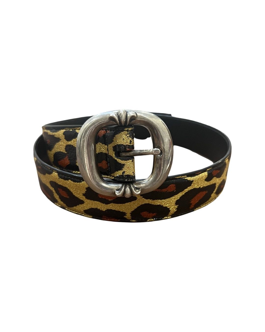 Chrome Hearts Leopard python patent leather gunslinger belt | Grailed