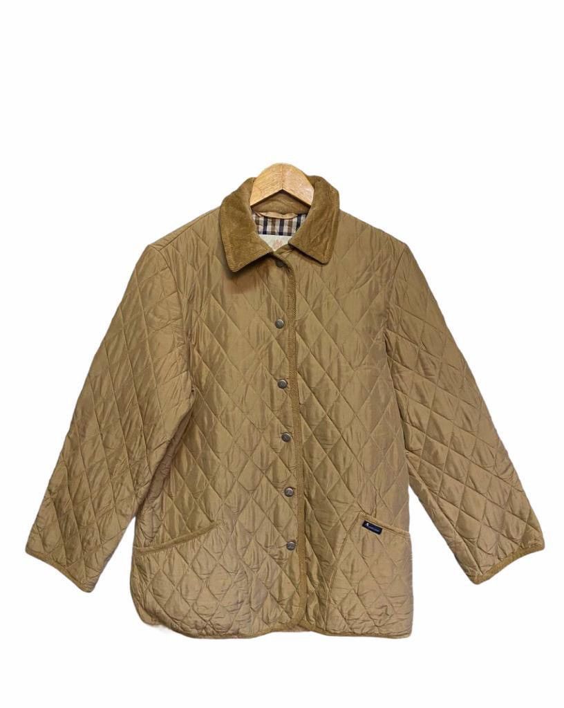 image of Vintage Aquascutum Diamond Quilted Jacket, Men's (Size Small)