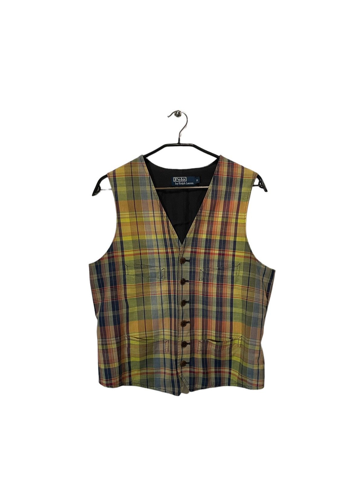 Vintage Polo Ralph Lauren vintage colour nova check vest Size US S / EU 44-46 / 1 - 1 Thumbnail
