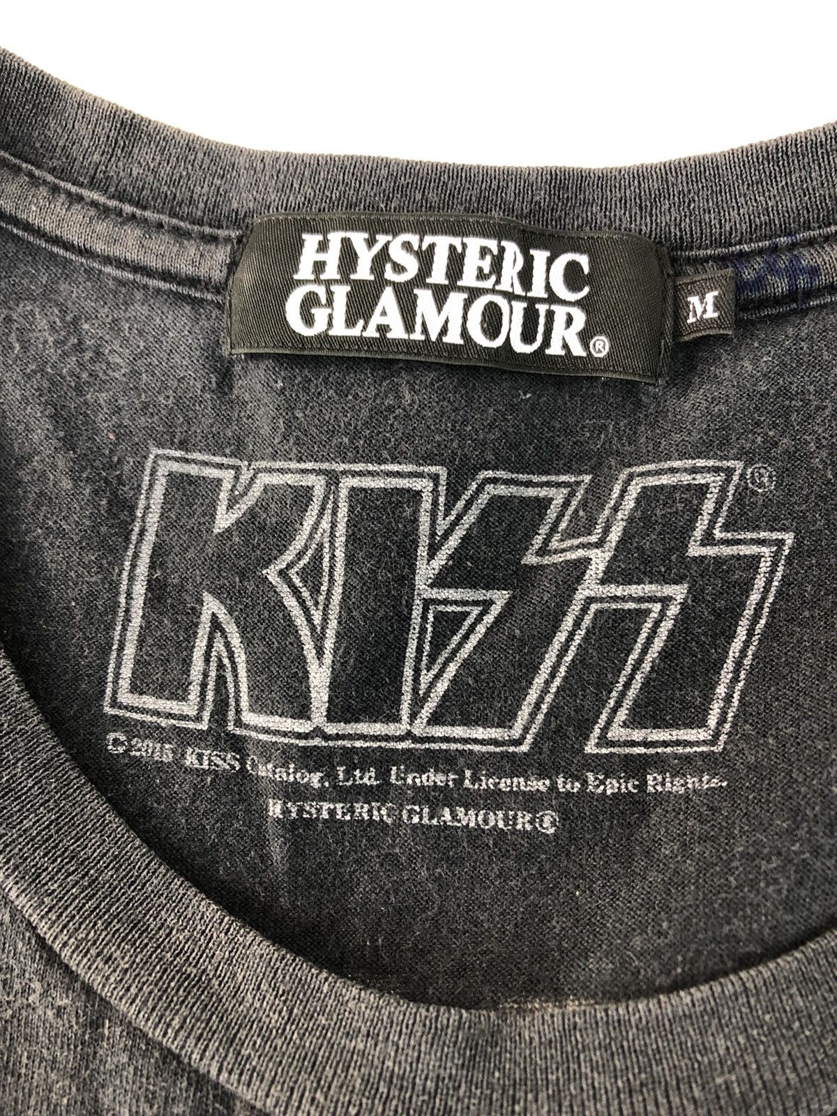 Hysteric Glamour × KISS Rare Kiss Hysteric Glamour Black Diamond Screen Graphic Tee Size US S / EU 44-46 / 1 - 4 Thumbnail