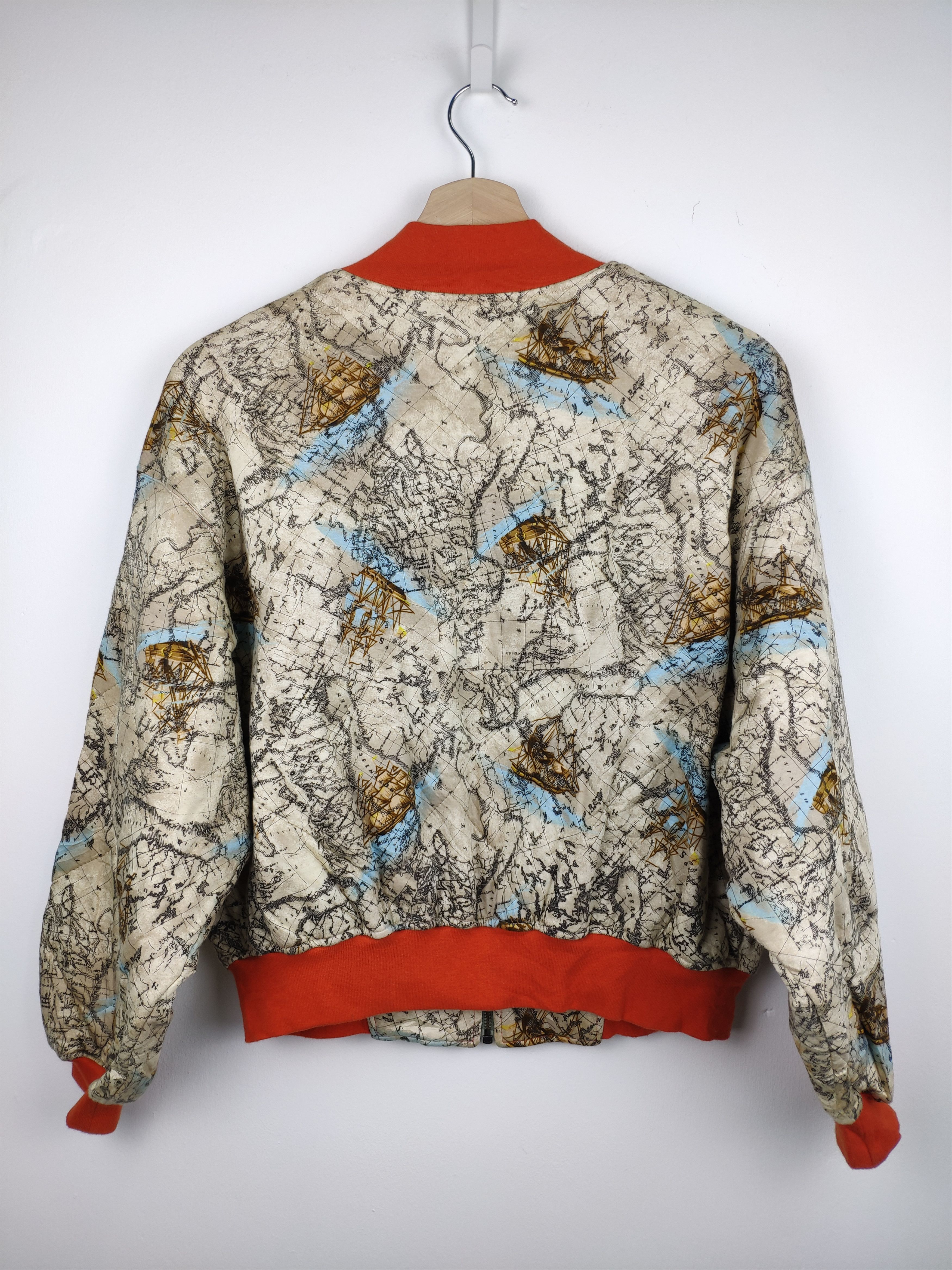 Japanese Brand × Vintage Vintage Bomber Jacket Ship Map Harajuku Japanese Style Size US M / EU 48-50 / 2 - 7 Thumbnail