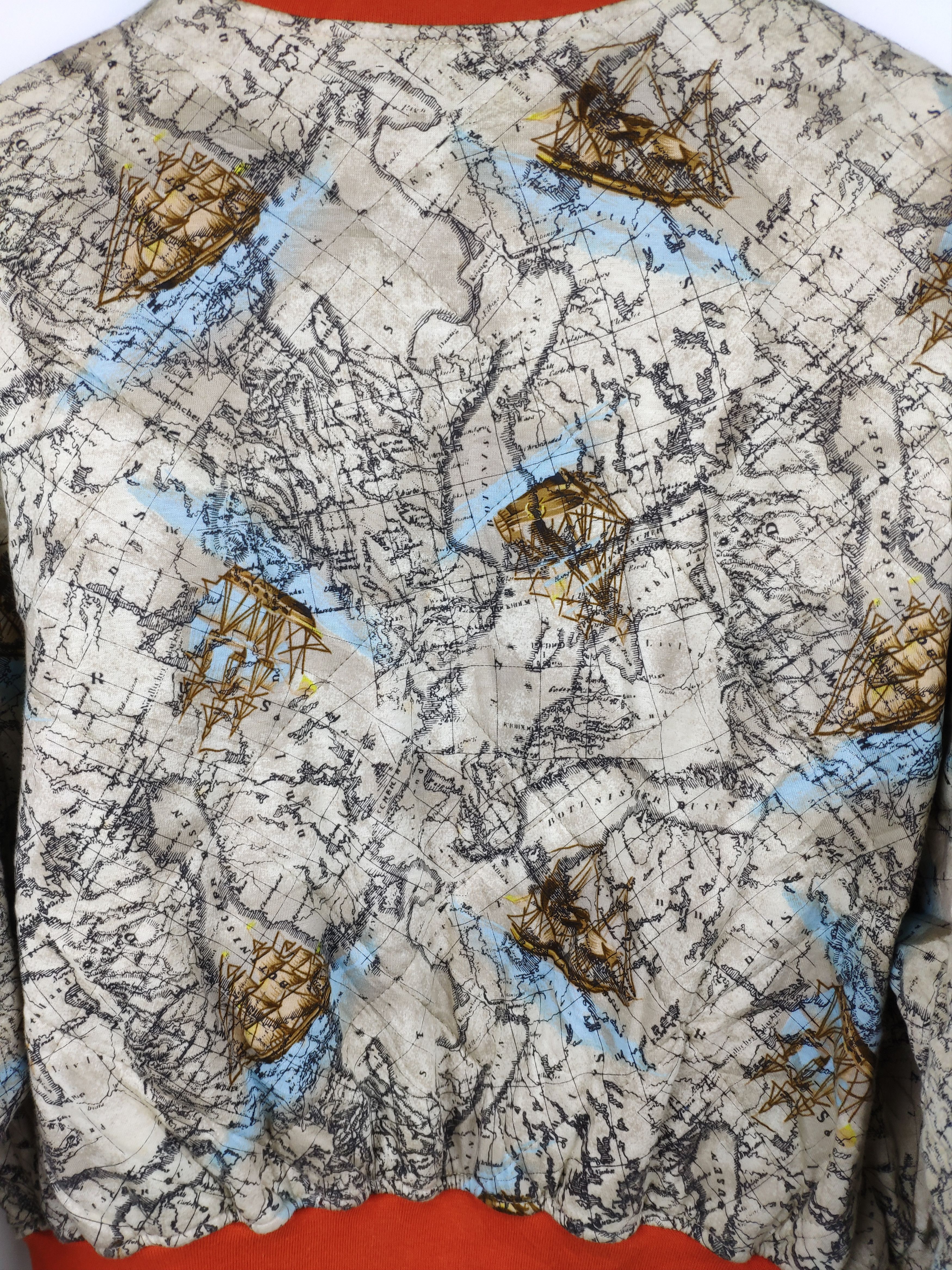 Japanese Brand × Vintage Vintage Bomber Jacket Ship Map Harajuku Japanese Style Size US M / EU 48-50 / 2 - 6 Thumbnail