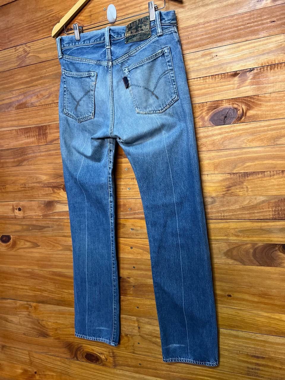Blue Blue Japan VINTAGE BLUE BLUE JAPAN SLEVEDGE DISTRESS DENIM JEANS Size US 32 / EU 48 - 10 Thumbnail