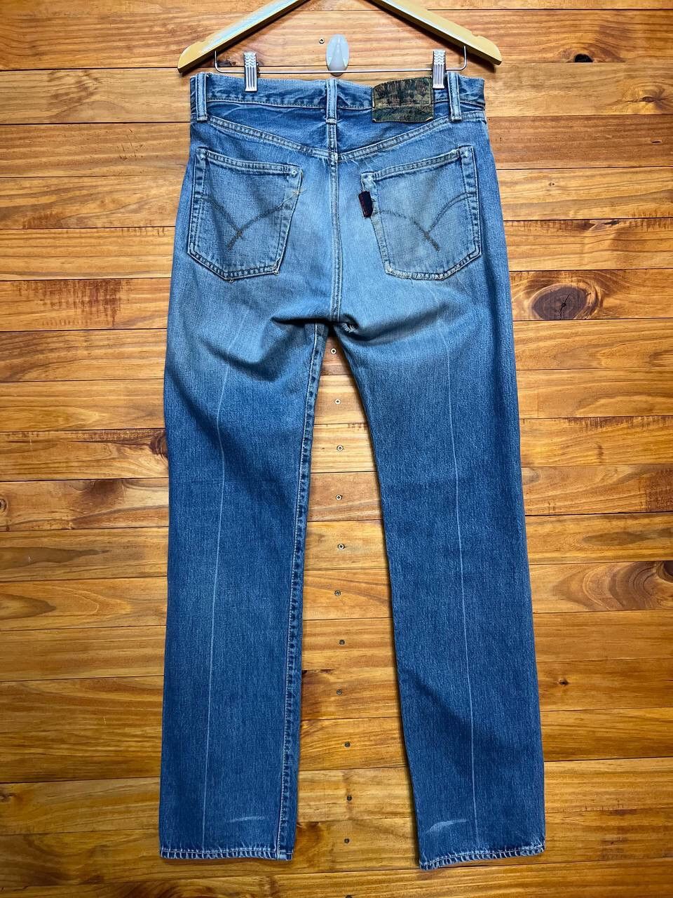 Blue Blue Japan VINTAGE BLUE BLUE JAPAN SLEVEDGE DISTRESS DENIM JEANS Size US 32 / EU 48 - 8 Thumbnail