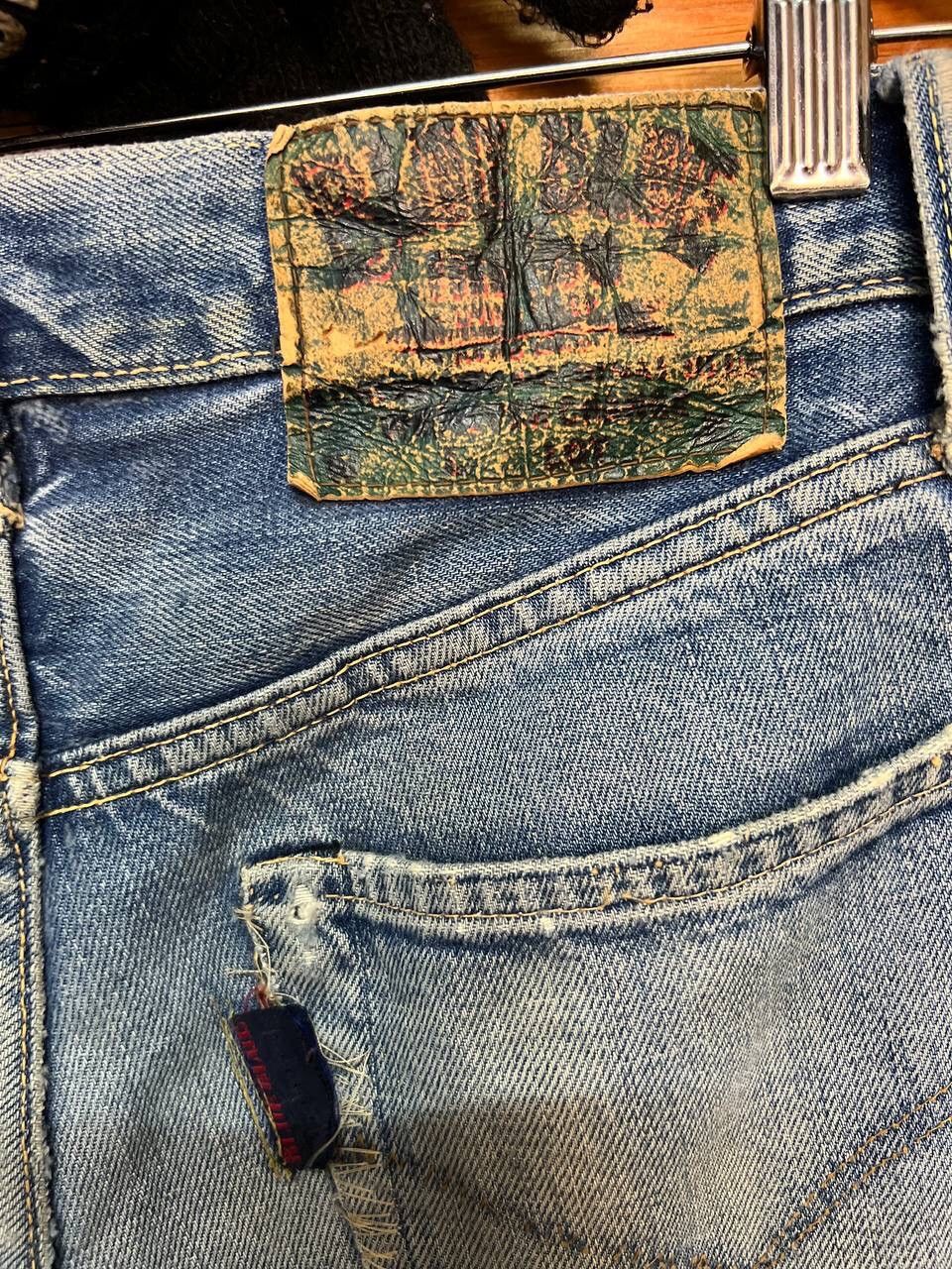 Blue Blue Japan VINTAGE BLUE BLUE JAPAN SLEVEDGE DISTRESS DENIM JEANS Size US 32 / EU 48 - 12 Thumbnail