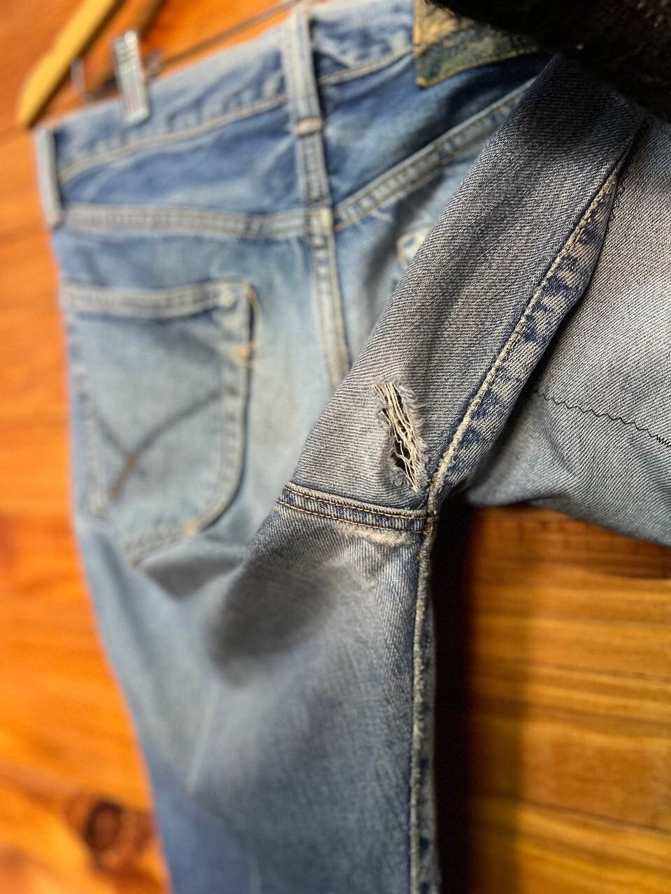 Blue Blue Japan VINTAGE BLUE BLUE JAPAN SLEVEDGE DISTRESS DENIM JEANS Size US 32 / EU 48 - 14 Thumbnail