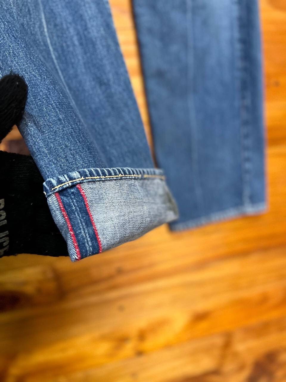 Blue Blue Japan VINTAGE BLUE BLUE JAPAN SLEVEDGE DISTRESS DENIM JEANS Size US 32 / EU 48 - 16 Thumbnail