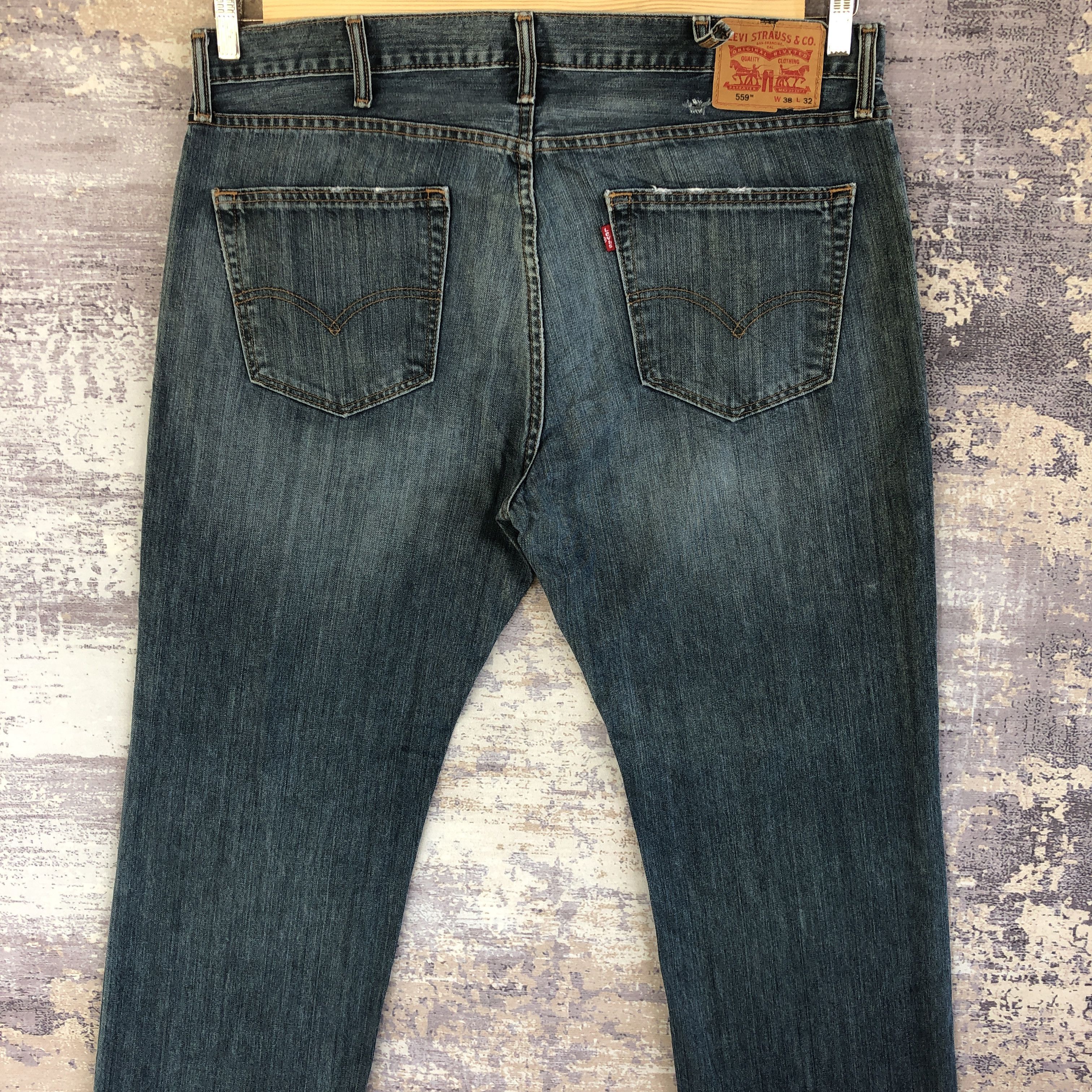 Levi's × Vintage Vintage Levis 559 Jeans Levi's Baggy Stone Wash Denim Size US 40 / EU 56 - 4 Thumbnail