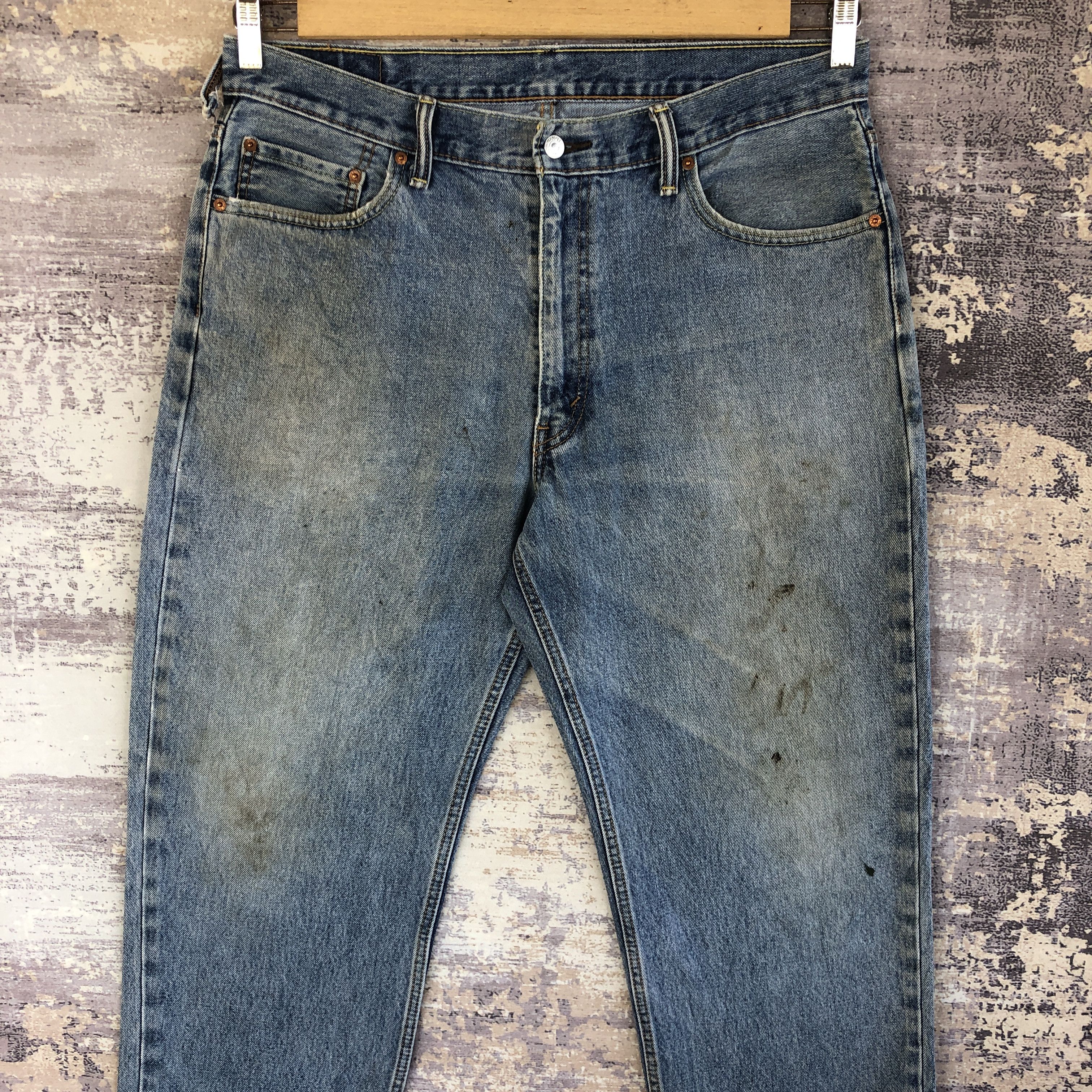 Levi's × Vintage Vintage Y2K Dirty Levis Jeans Levi's 550 Sun Faded Denim Size US 34 / EU 50 - 3 Thumbnail