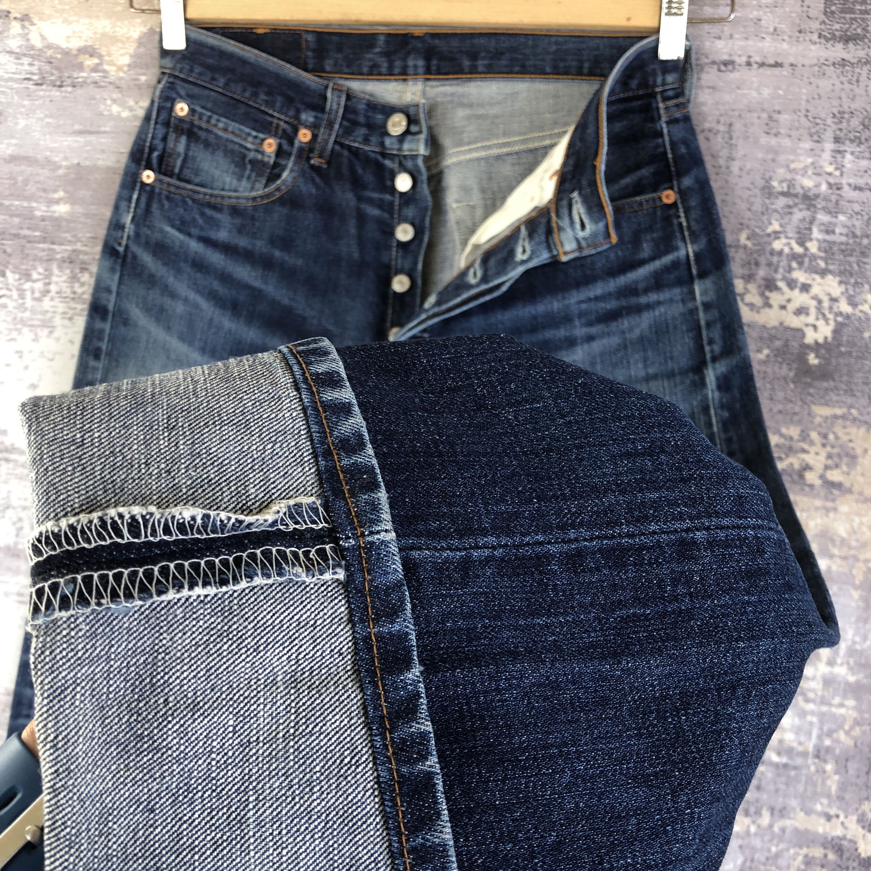 Levi's × Vintage Vintage Levis 501 Jeans Blue Wash Levis Distressed Denim Size US 30 / EU 46 - 9 Thumbnail