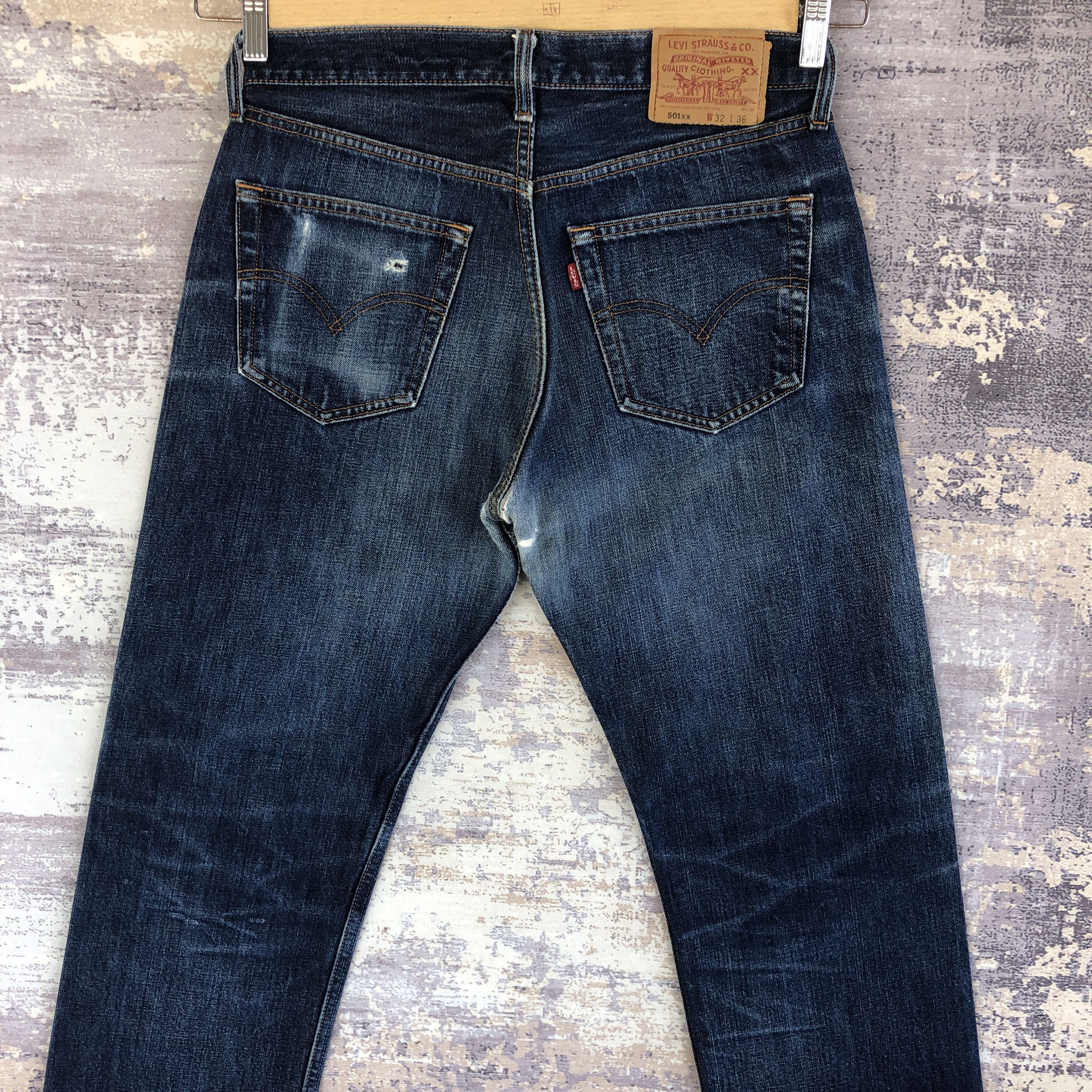 Levi's × Vintage Vintage Levis 501 Jeans Blue Wash Levis Distressed Denim Size US 30 / EU 46 - 4 Thumbnail