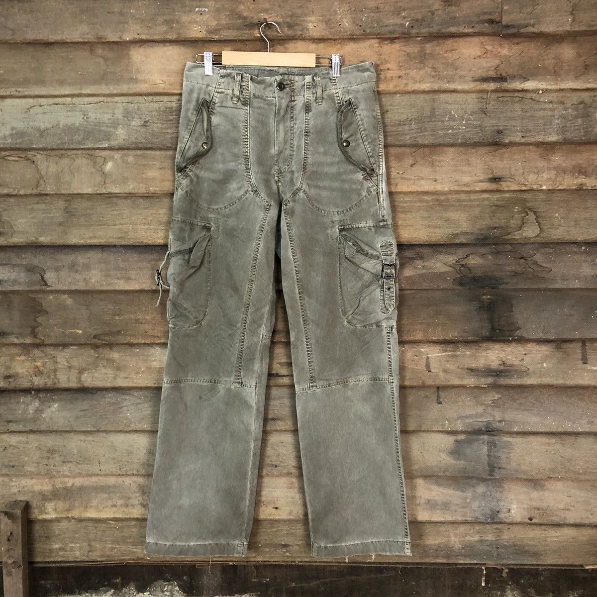 Japanese Brand Uniqlo vintage faded utility tactical Cargo Pants #7107 Size US 32 / EU 48 - 1 Thumbnail