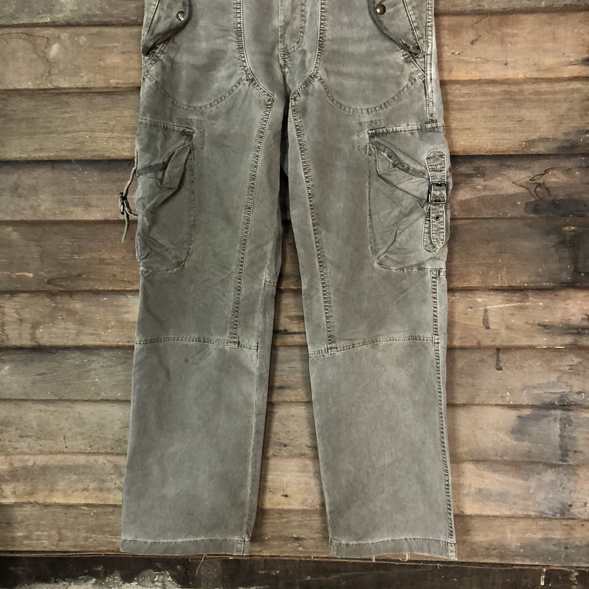 Japanese Brand Uniqlo vintage faded utility tactical Cargo Pants #7107 Size US 32 / EU 48 - 3 Thumbnail