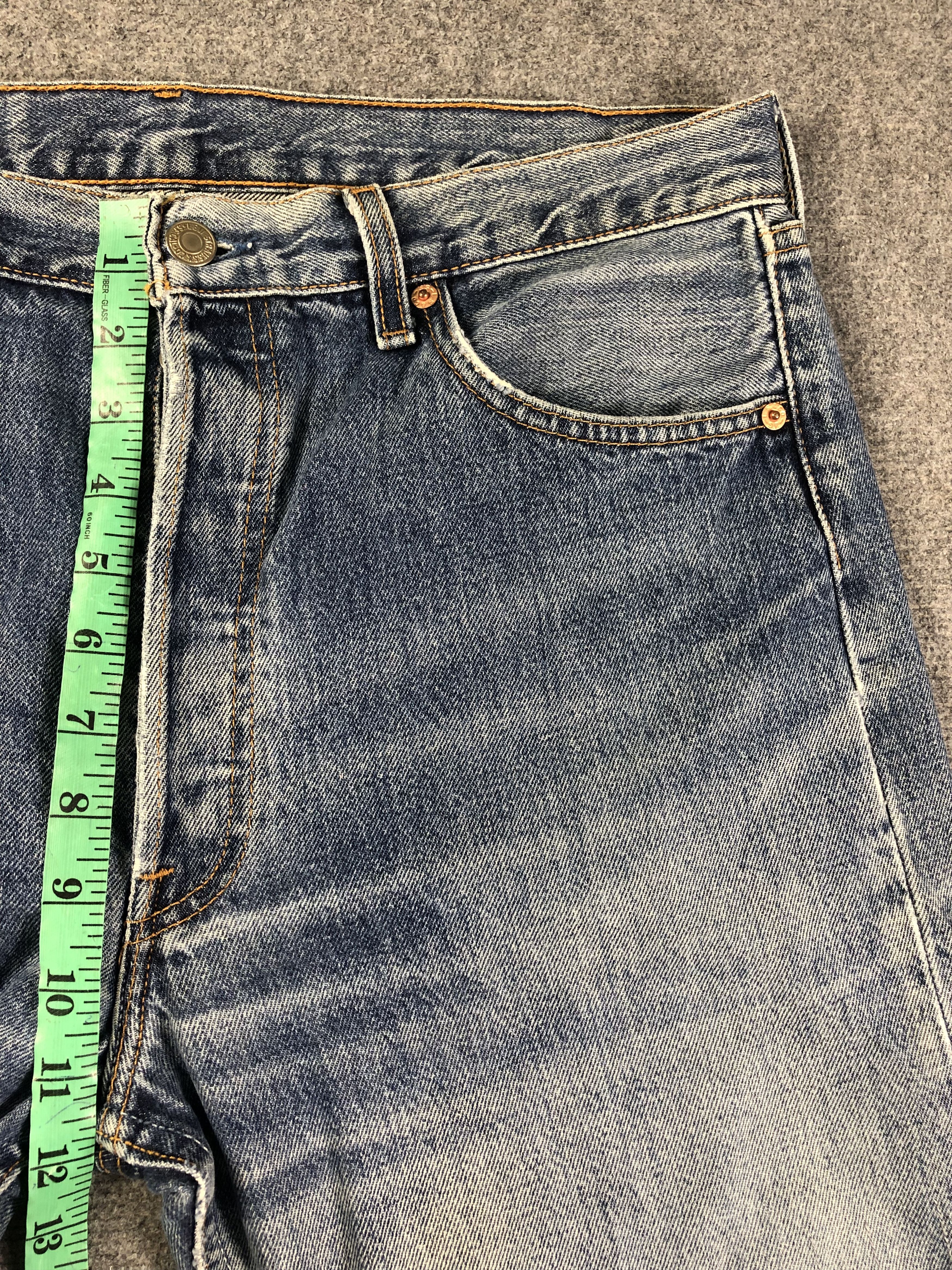 Levi's Wasg Blue Levis 501 Denim Jeans 34x29.5 Size US 34 / EU 50 - 8 Thumbnail