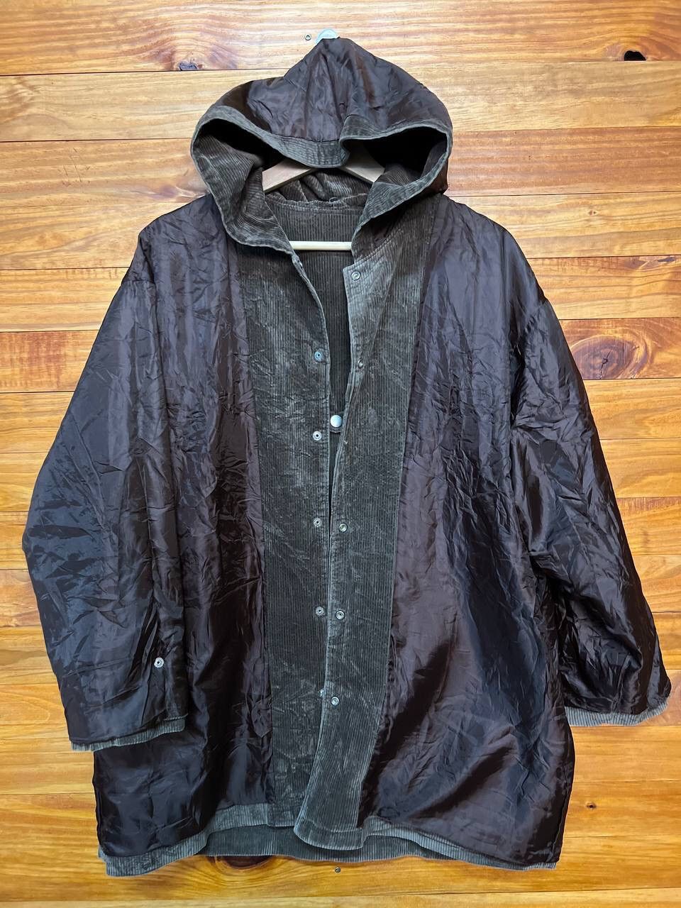 Japanese Brand STEAL🔥 CORDUROY SNAP BUTTON HOODIE JACKET Size US L / EU 52-54 / 3 - 11 Thumbnail