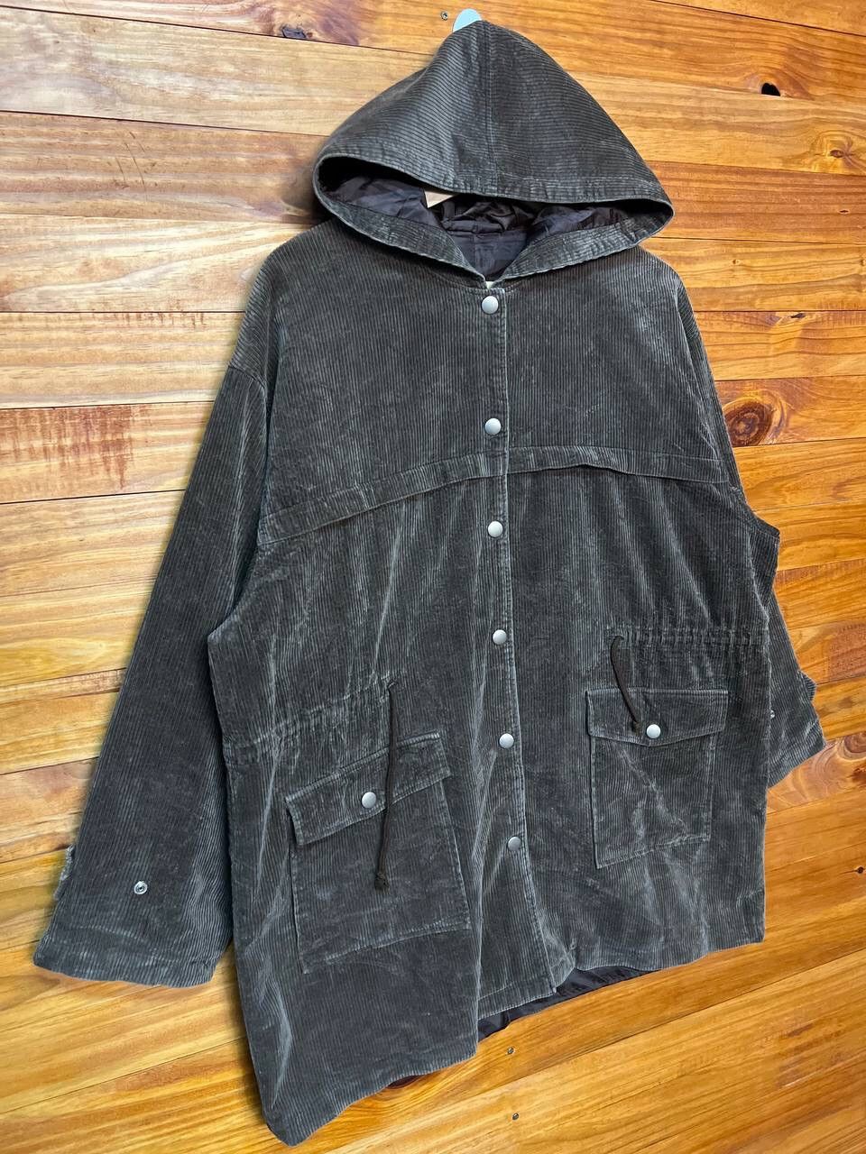 Japanese Brand STEAL🔥 CORDUROY SNAP BUTTON HOODIE JACKET Size US L / EU 52-54 / 3 - 2 Thumbnail