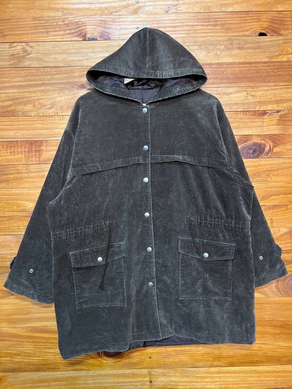 Japanese Brand STEAL🔥 CORDUROY SNAP BUTTON HOODIE JACKET Size US L / EU 52-54 / 3 - 1 Thumbnail