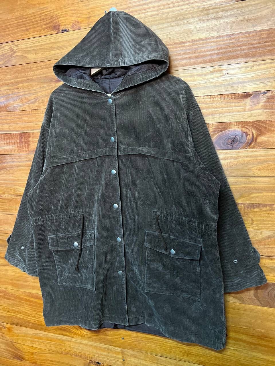 Japanese Brand STEAL🔥 CORDUROY SNAP BUTTON HOODIE JACKET Size US L / EU 52-54 / 3 - 3 Thumbnail