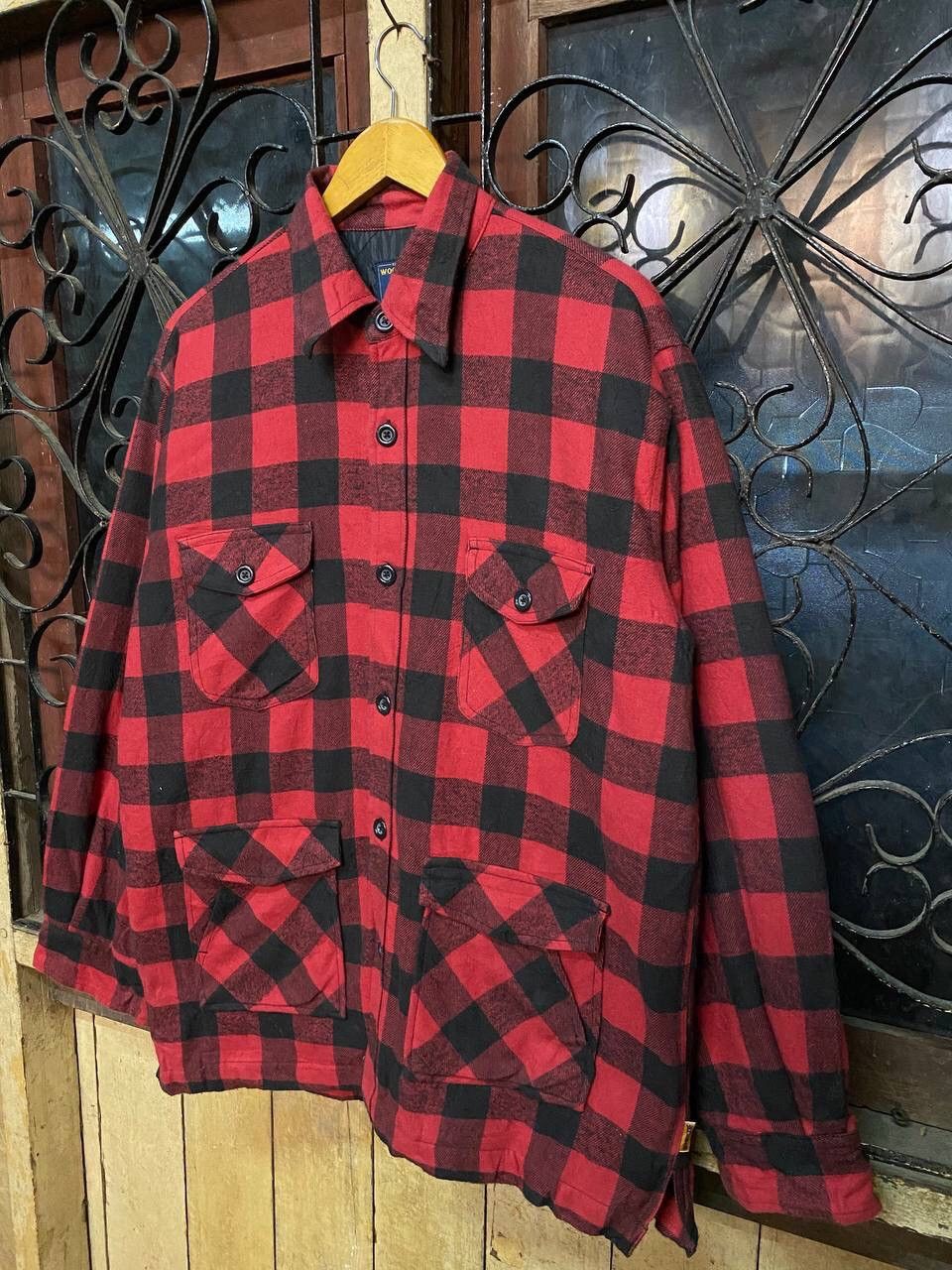 Vintage VINTAGE WOOLRICH PLAID FIELD COAT Size US XL / EU 56 / 4 - 8 Thumbnail