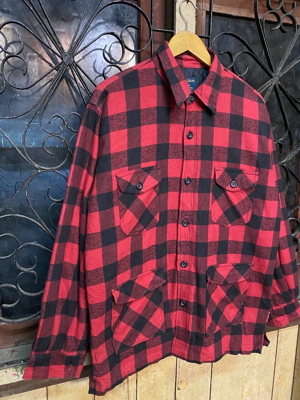 Vintage VINTAGE WOOLRICH PLAID FIELD COAT Size US XL / EU 56 / 4 - 7 Thumbnail