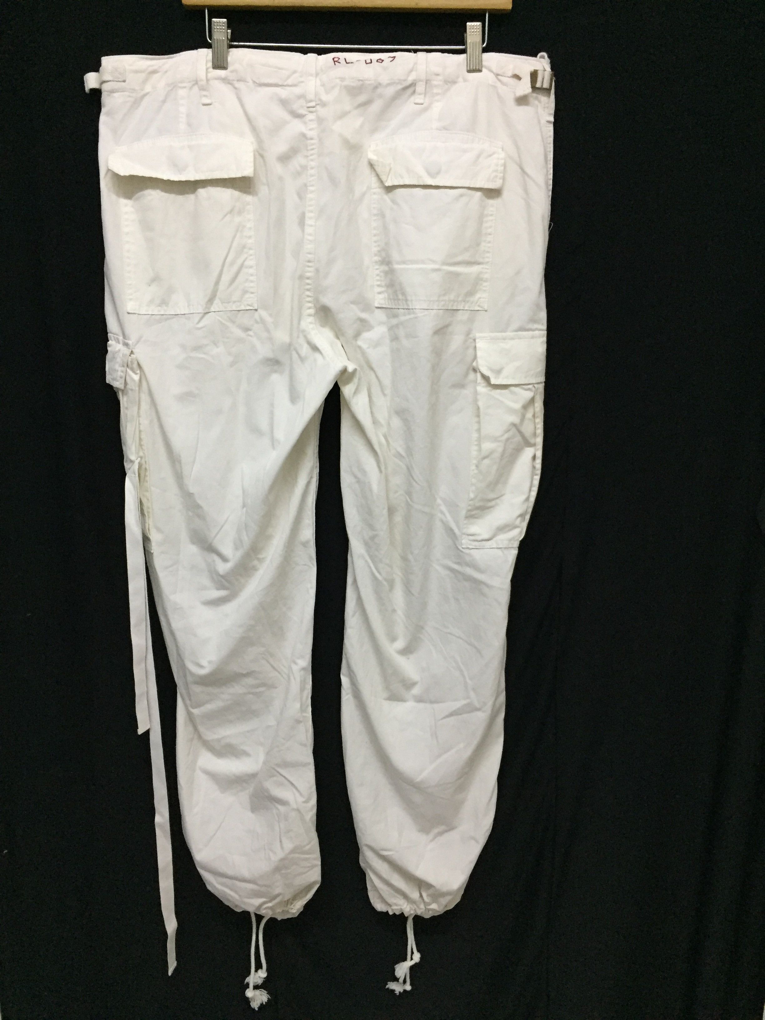 Polo Ralph Lauren 90's POLO Ralph Lauren hem drawstring cargos pants Size US 38 / EU 54 - 11 Thumbnail