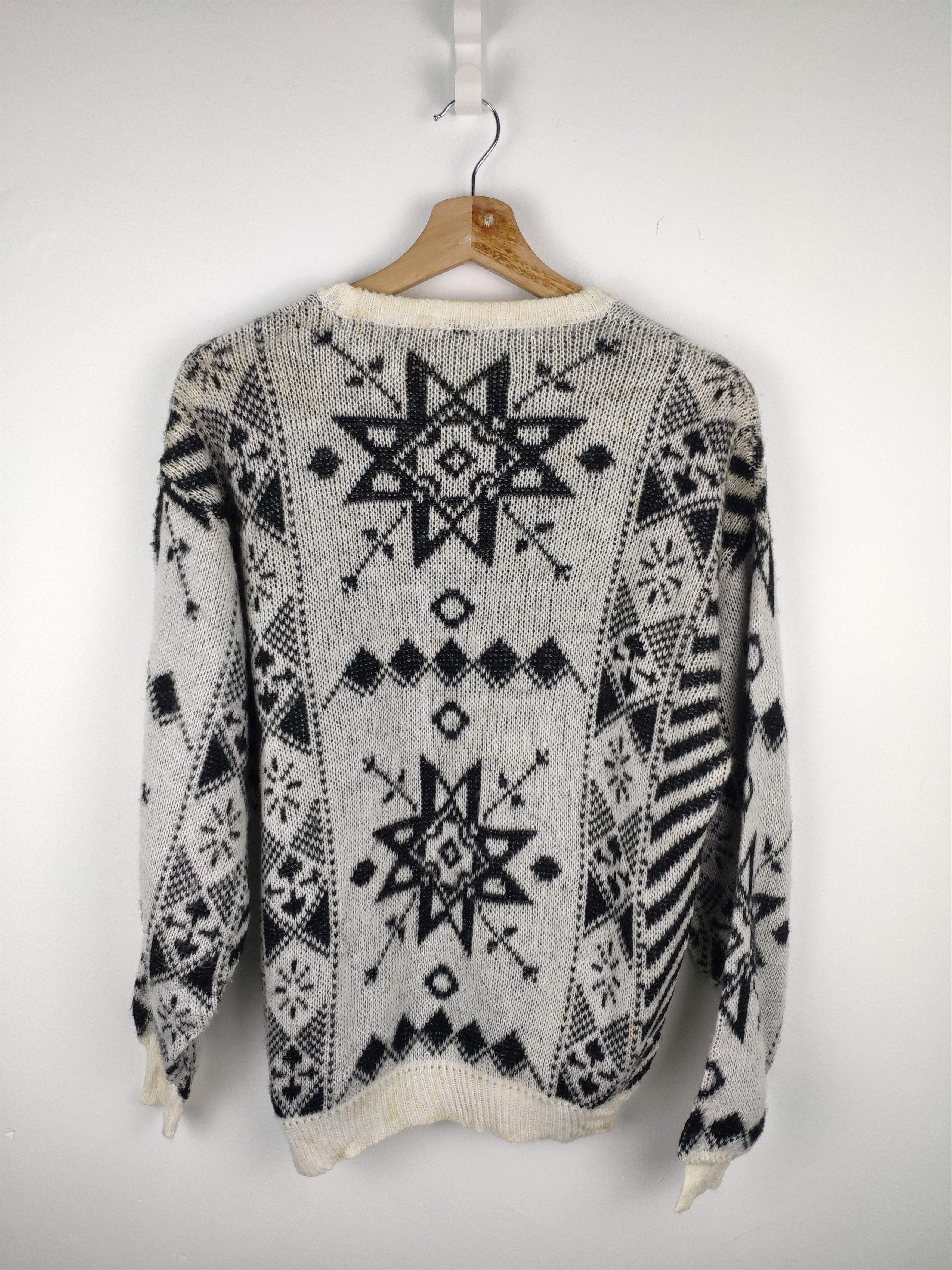 Aran Isles Knitwear × Vintage Vintage Wool Knit Sweater Native Navajo Red Indian Size US M / EU 48-50 / 2 - 7 Thumbnail