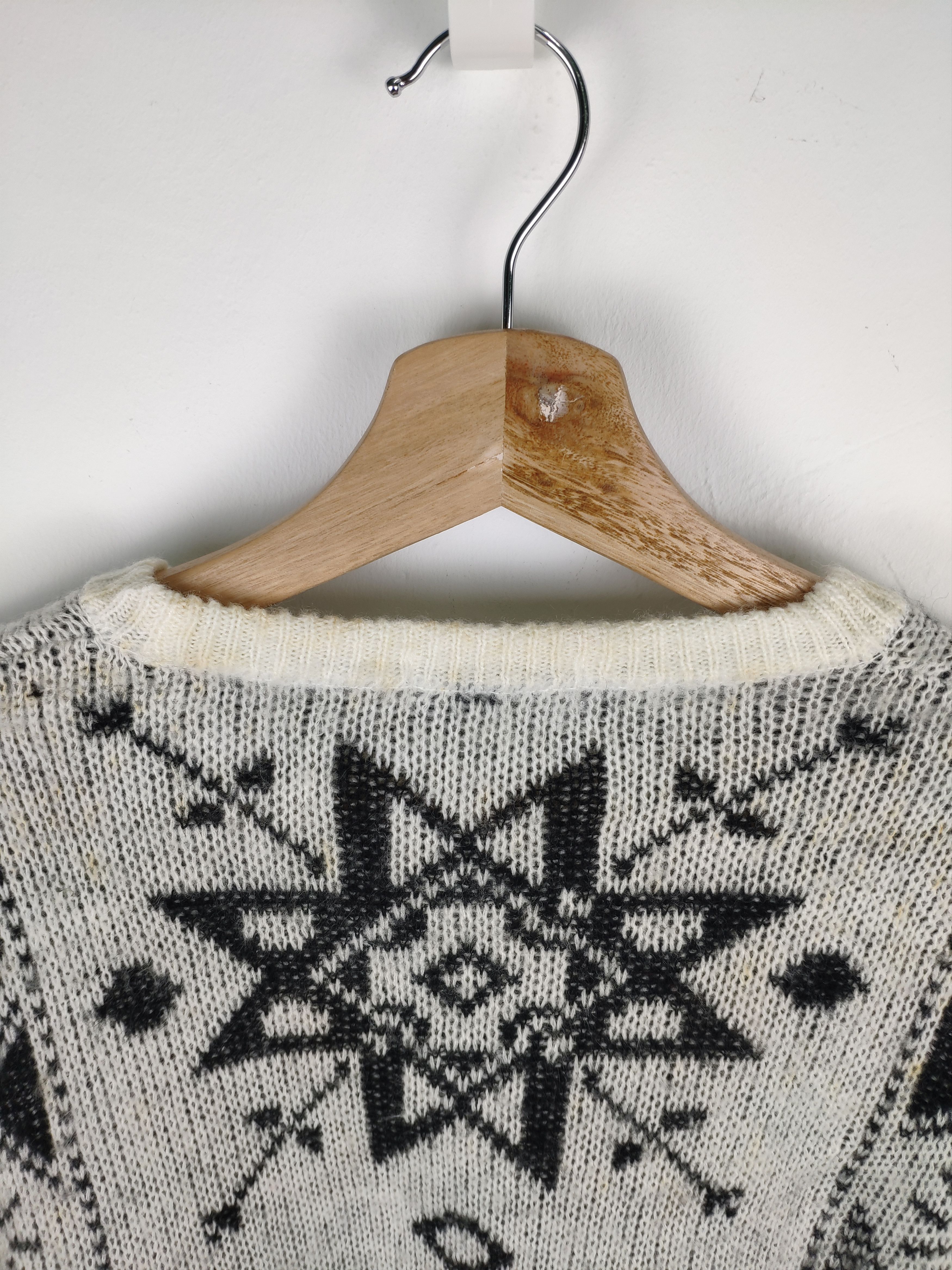 Aran Isles Knitwear × Vintage Vintage Wool Knit Sweater Native Navajo Red Indian Size US M / EU 48-50 / 2 - 6 Thumbnail