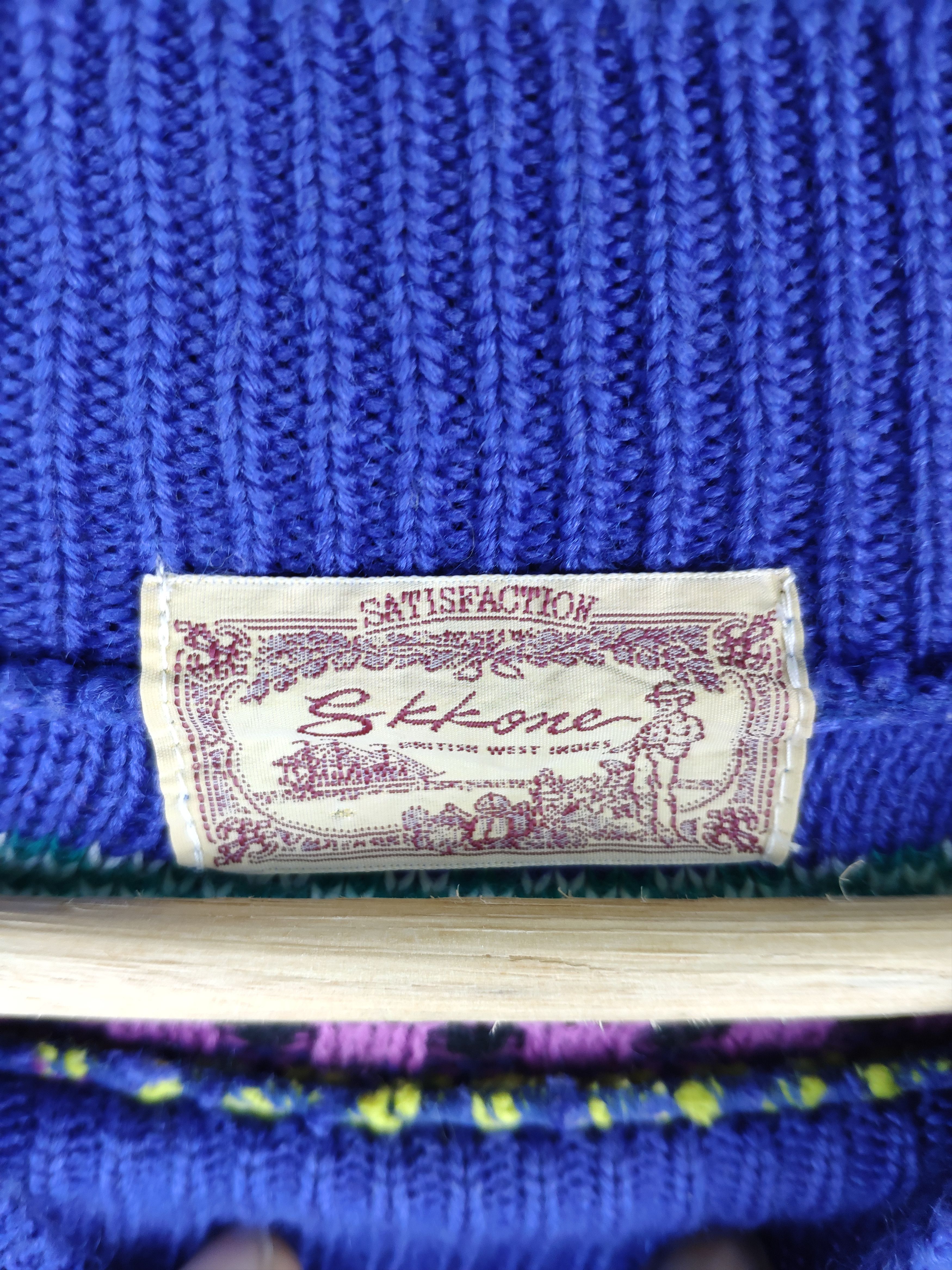 Aran Isles Knitwear × Japanese Brand × Vintage Vintage Wool Knit Sweater Coogi Style Colour Cable Knit Size US M / EU 48-50 / 2 - 4 Thumbnail