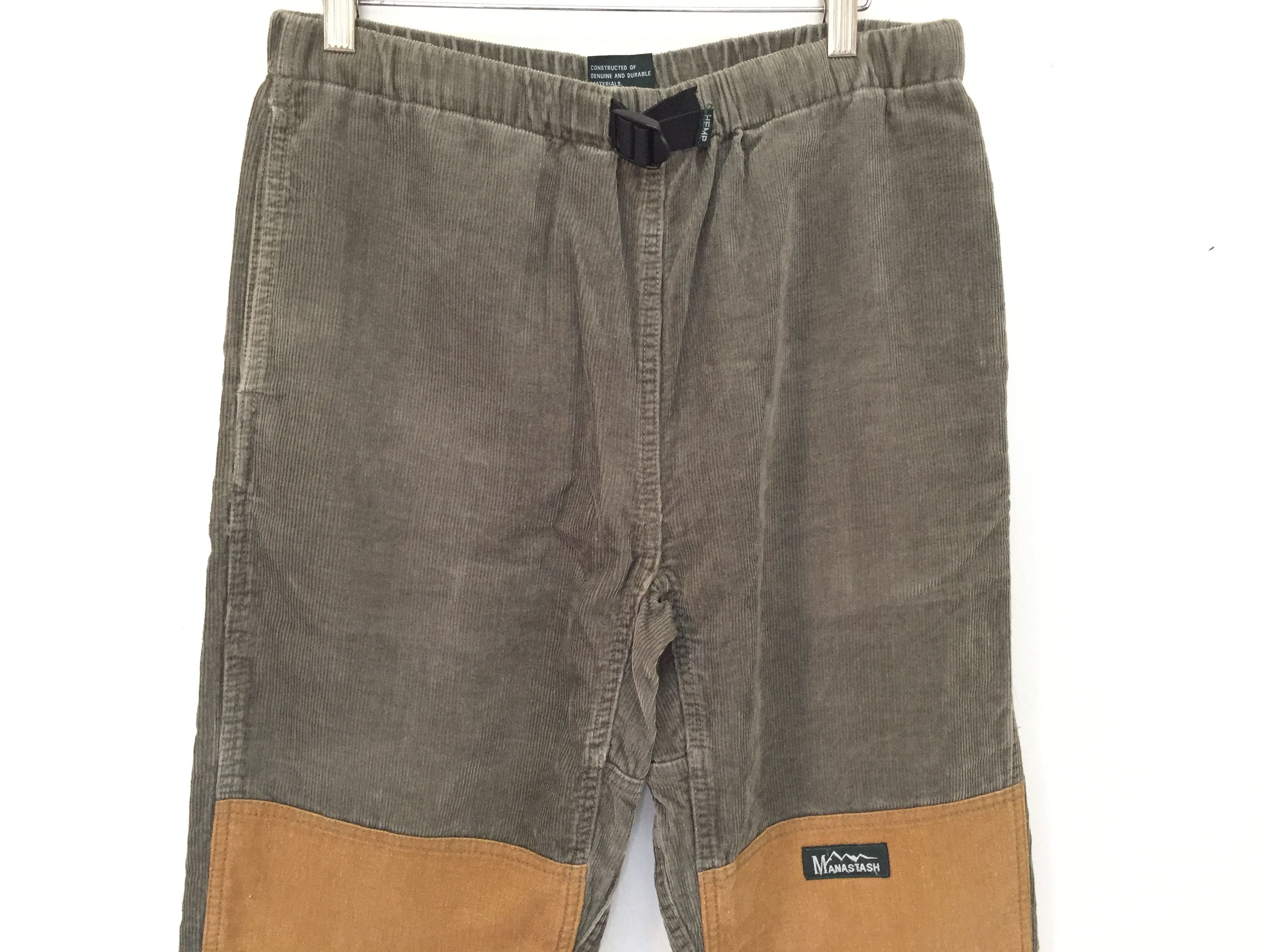 Manastash × Vintage 90's Hemp blend Manastash corduroy patchwork Size US 32 / EU 48 - 2 Thumbnail