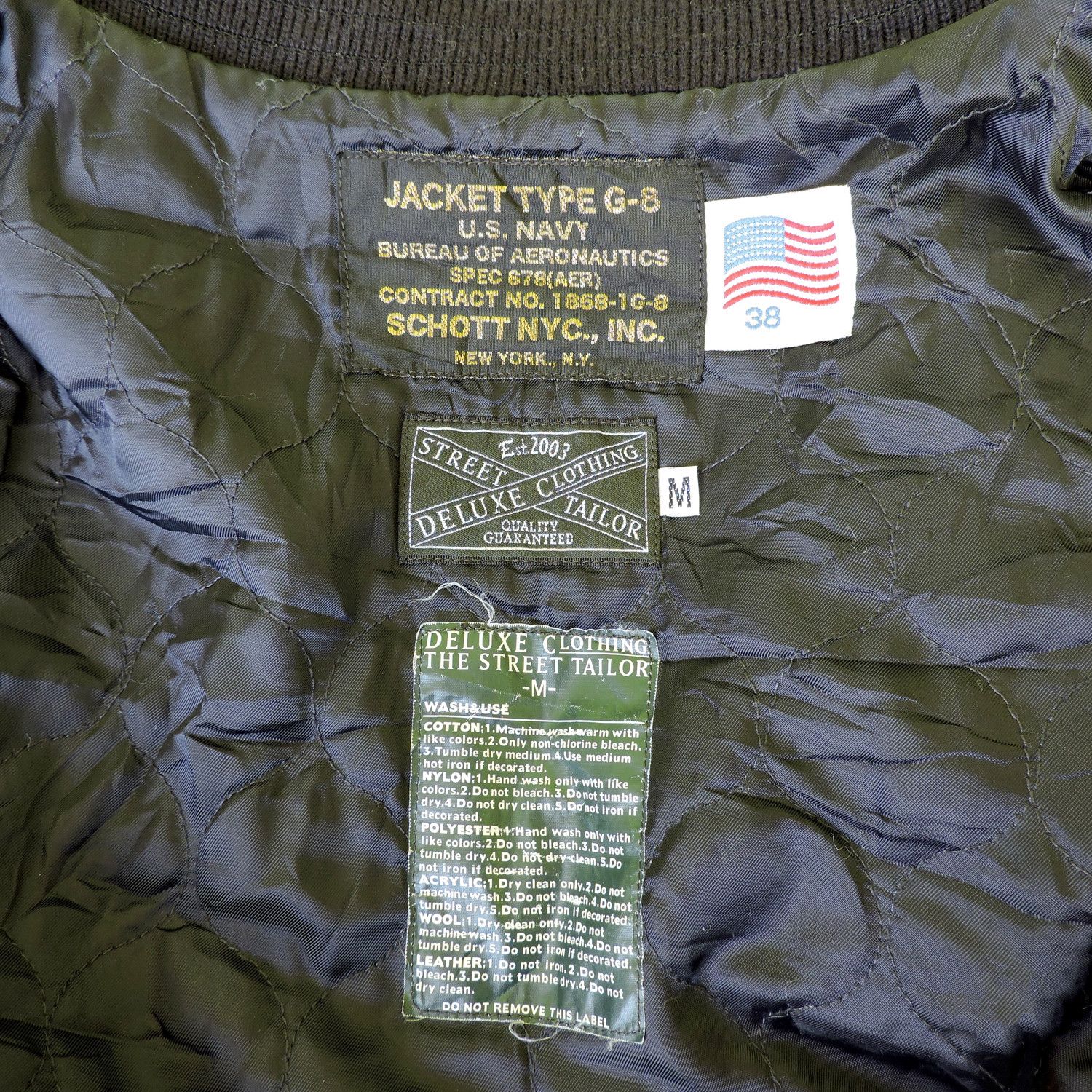 Schott Schott USN USMC Wool G-8 Jacket-Suits, Flying Winter Jacket Size US M / EU 48-50 / 2 - 4 Thumbnail