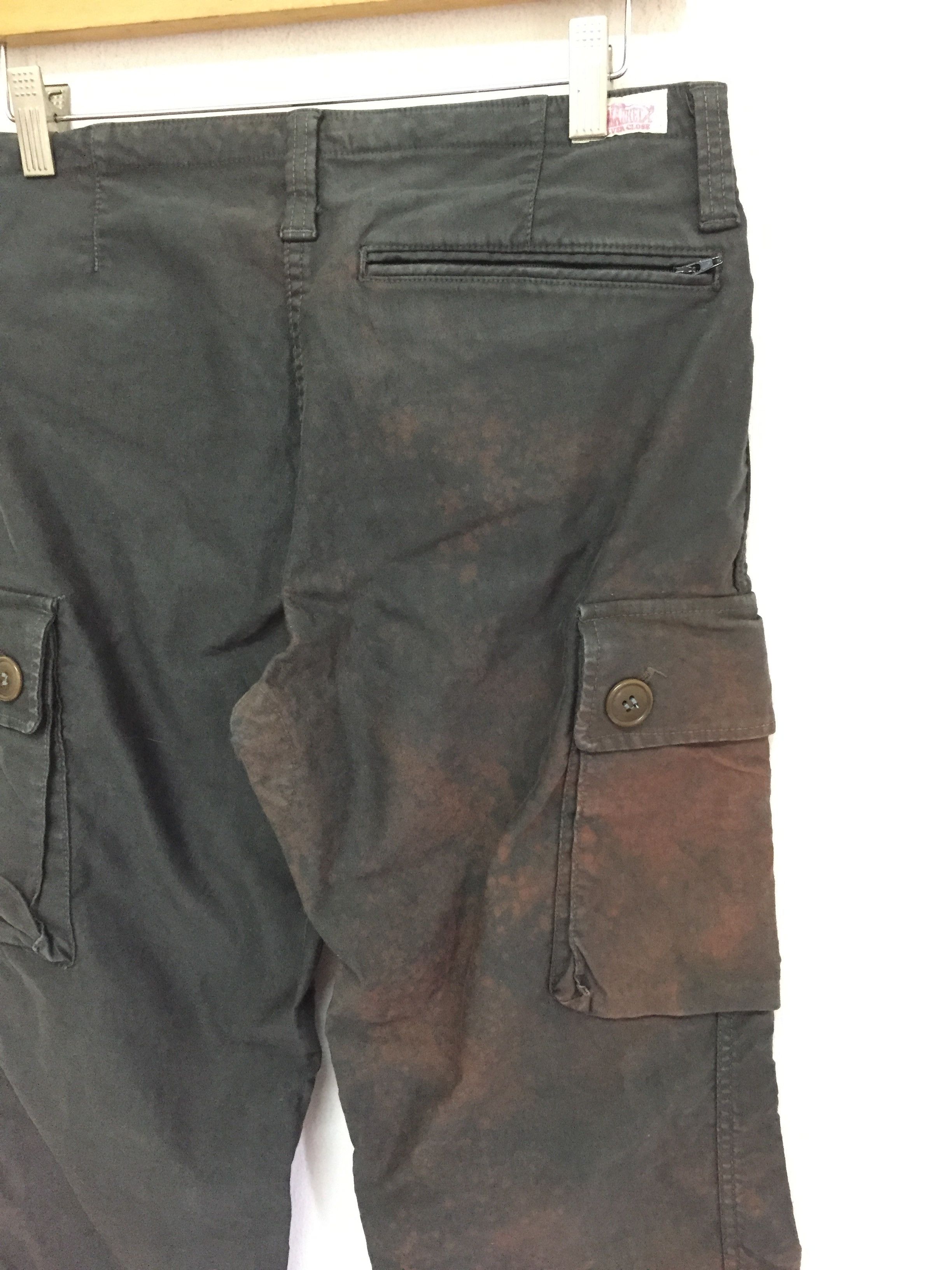 Blue Blue Japan × HOLLYWOOD RANCH MARKET Asid wash Drawstring hem heavy cargo pants Size US 30 / EU 46 - 9 Thumbnail