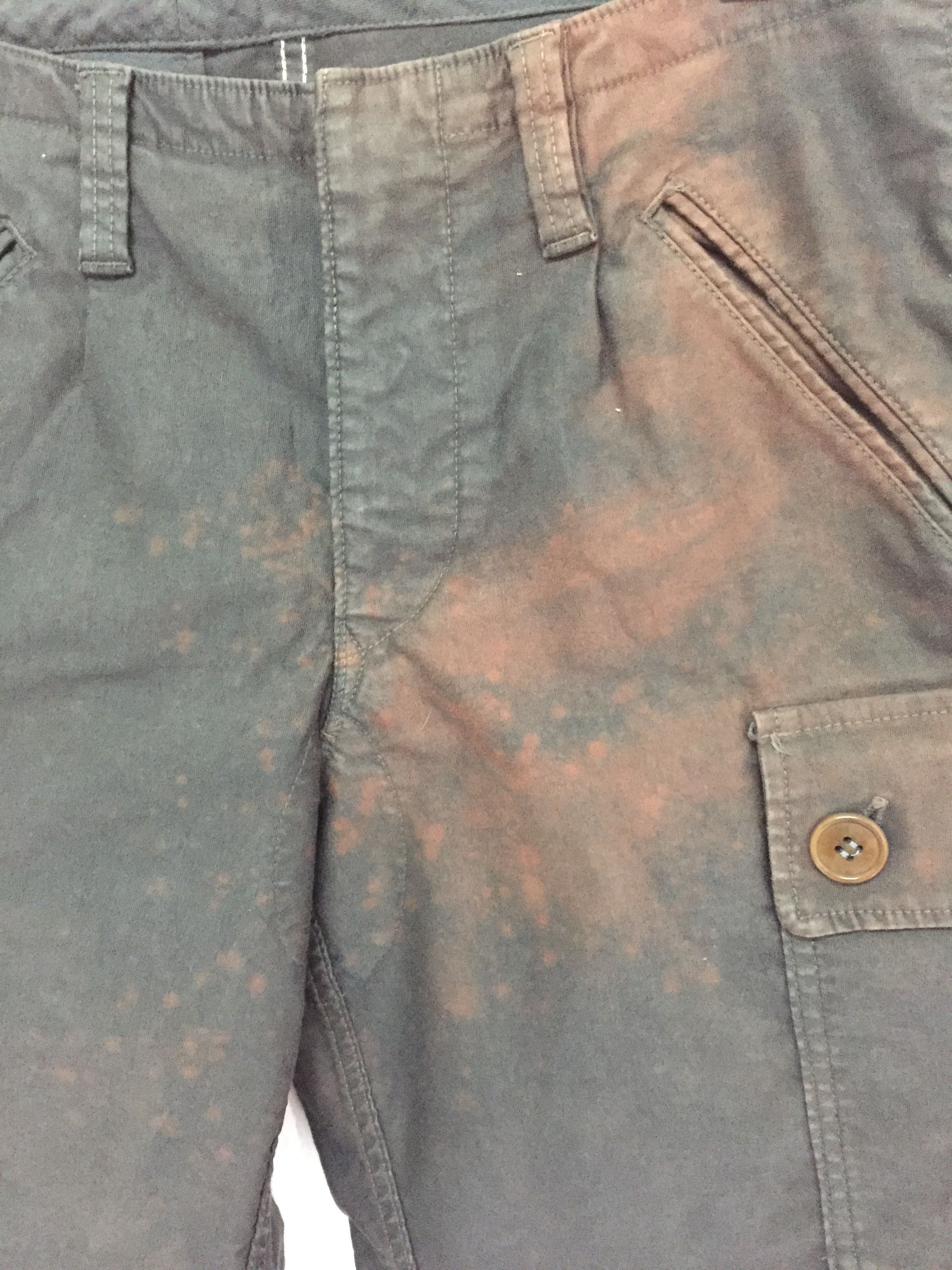 Blue Blue Japan × HOLLYWOOD RANCH MARKET Asid wash Drawstring hem heavy cargo pants Size US 30 / EU 46 - 6 Thumbnail