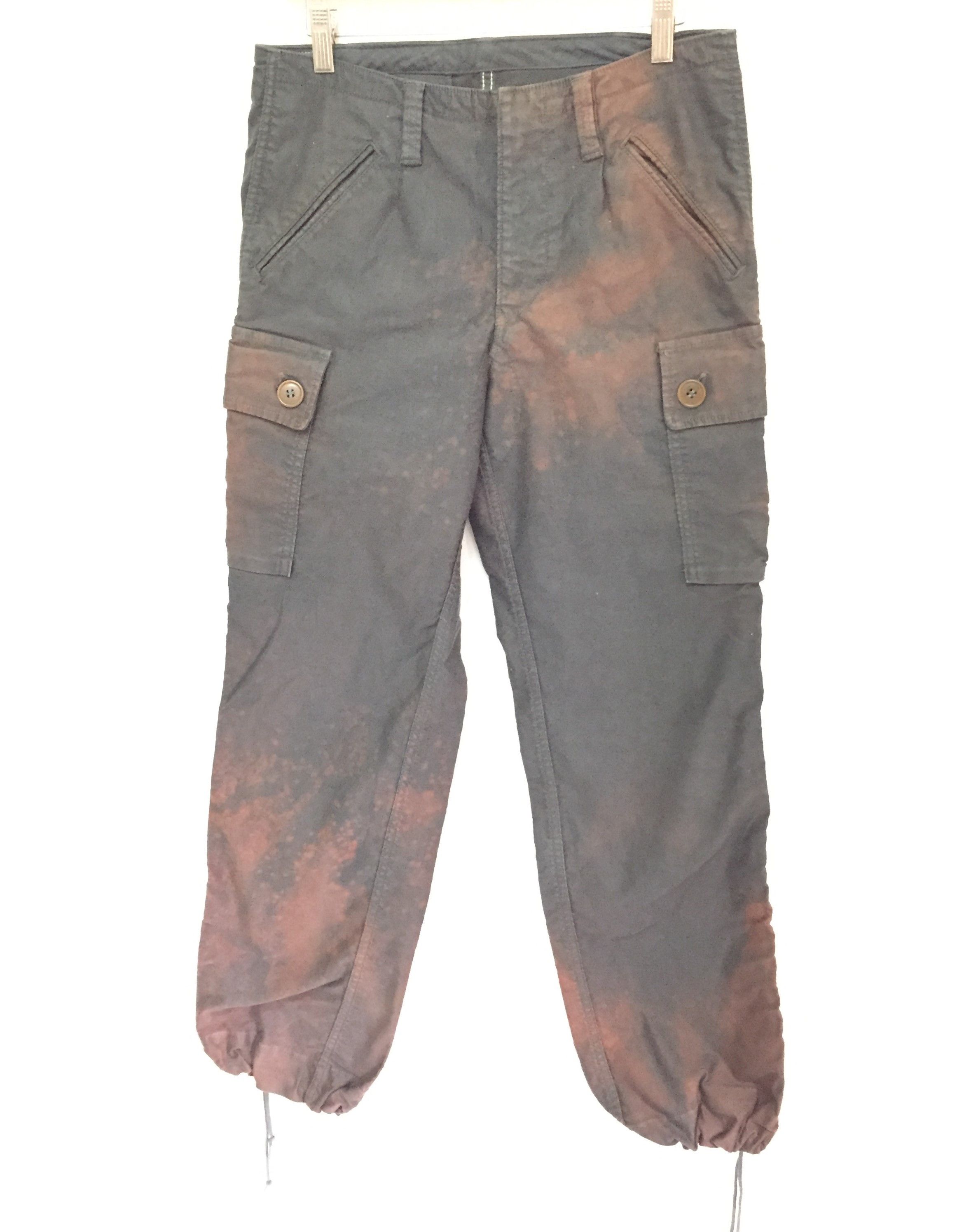 Blue Blue Japan × HOLLYWOOD RANCH MARKET Asid wash Drawstring hem heavy cargo pants Size US 30 / EU 46 - 1 Thumbnail