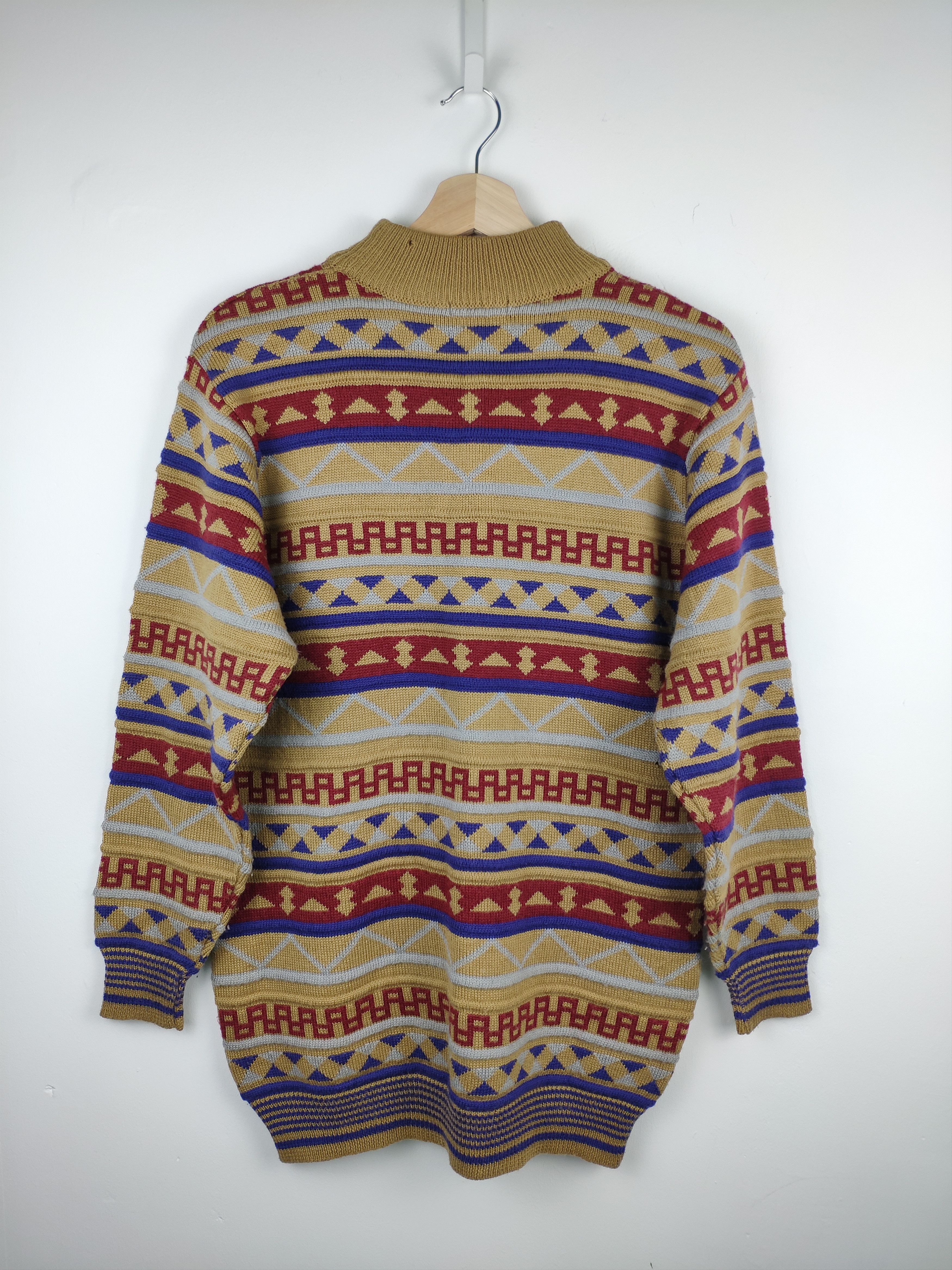 Aran Isles Knitwear × Japanese Brand Steal 💥 Vintage Wool Knit Sweater Coogi Style Cable Knit Size US M / EU 48-50 / 2 - 7 Thumbnail