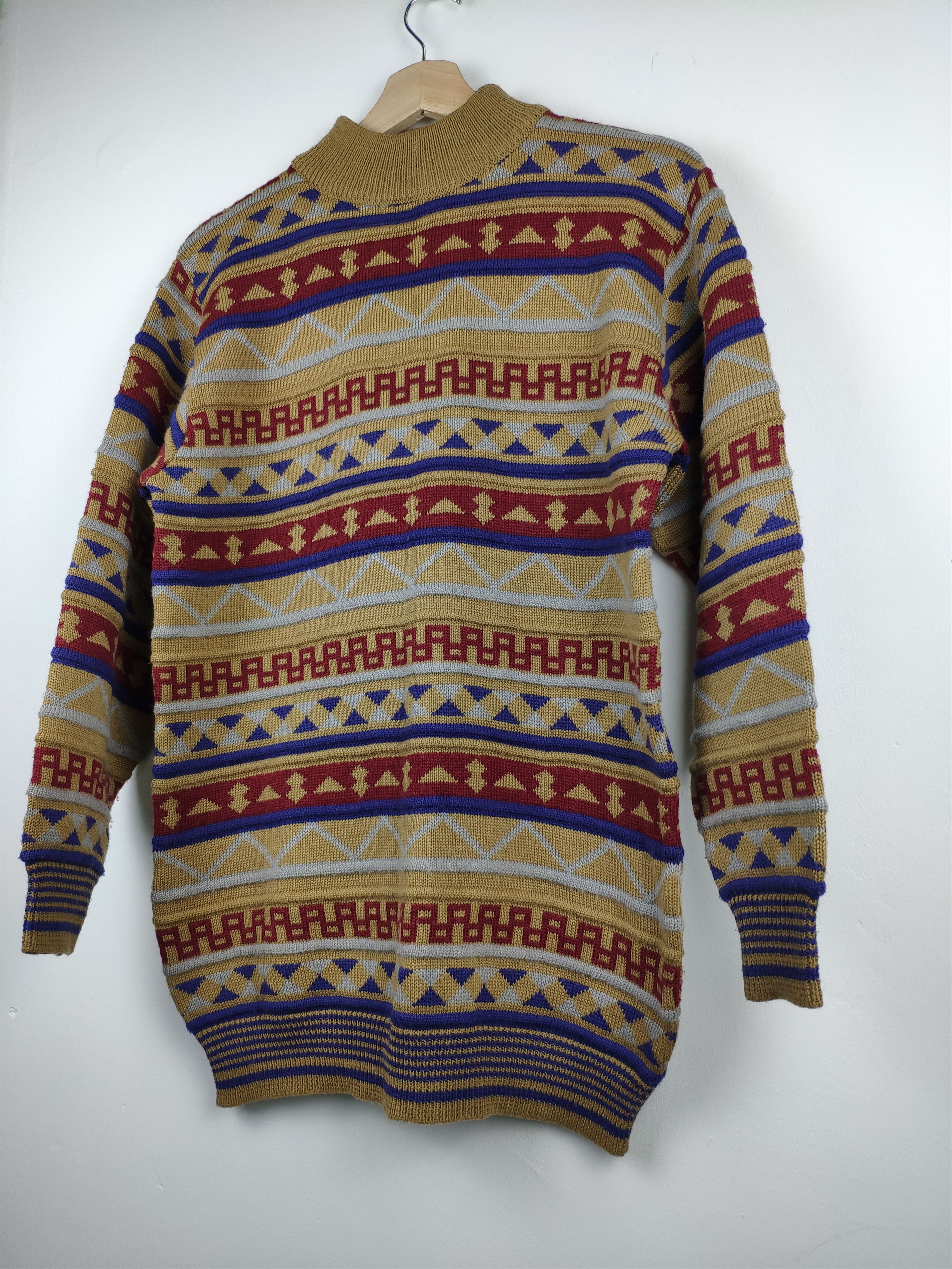 Aran Isles Knitwear × Japanese Brand Steal 💥 Vintage Wool Knit Sweater Coogi Style Cable Knit Size US M / EU 48-50 / 2 - 2 Thumbnail