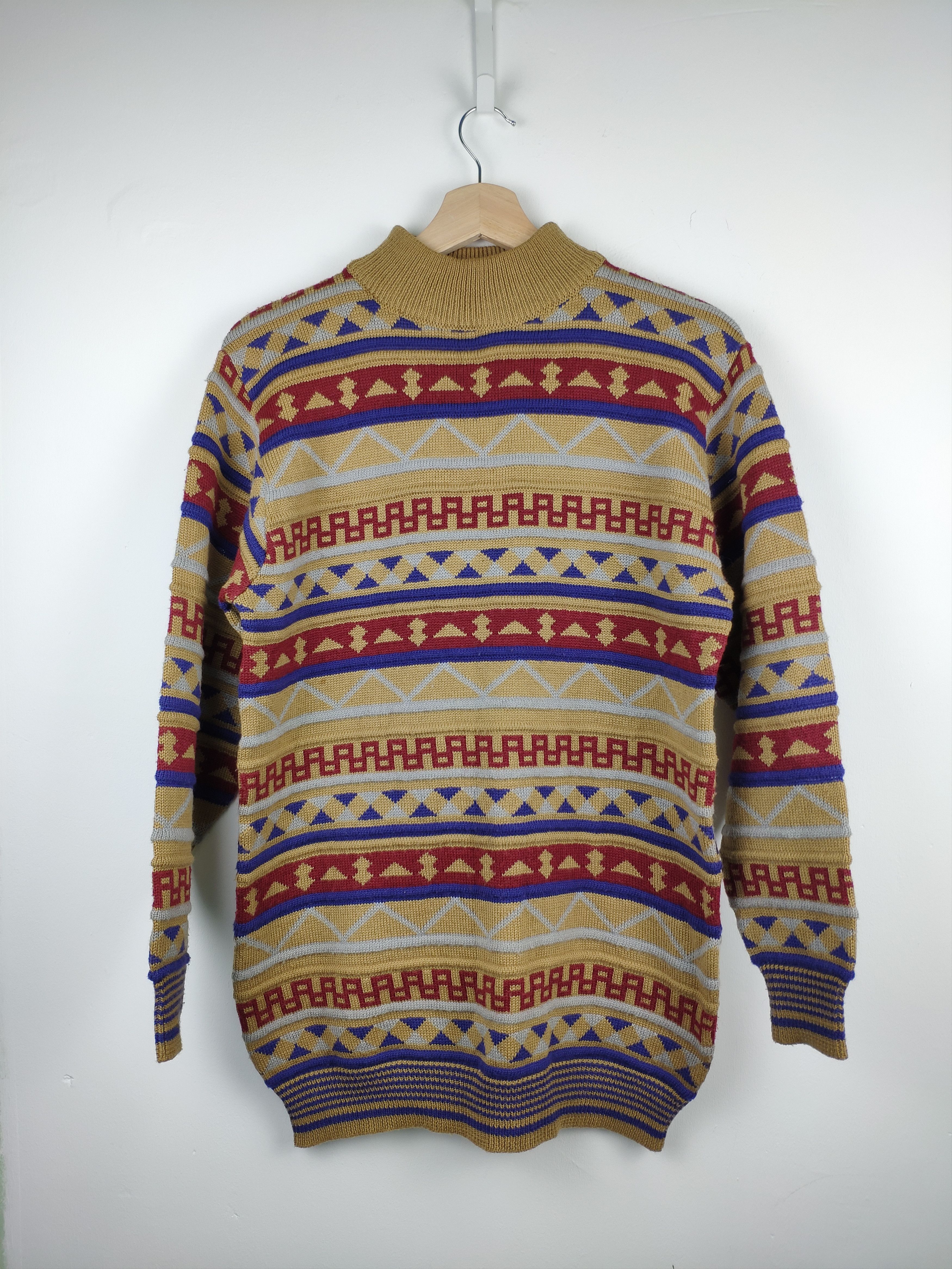 Aran Isles Knitwear × Japanese Brand Steal 💥 Vintage Wool Knit Sweater Coogi Style Cable Knit Size US M / EU 48-50 / 2 - 1 Thumbnail