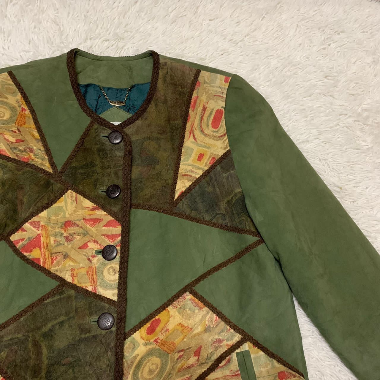 Louis Feraud 🔥Rare🔥 Louis Feraud colourful leather jacket Size M / US 6-8 / IT 42-44 - 4 Thumbnail