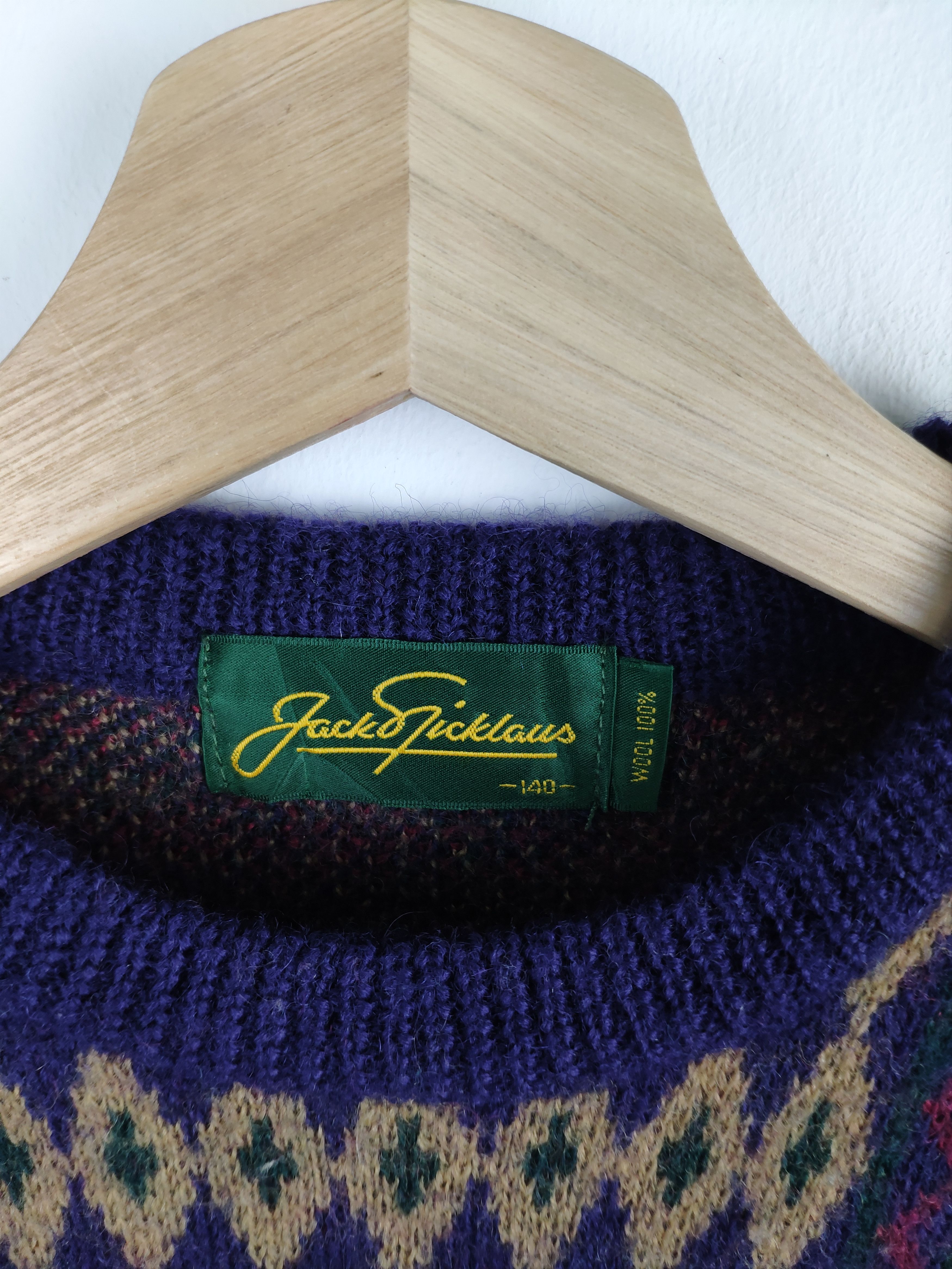 Aran Isles Knitwear × Vintage Vintage Wool Knit Sweater Jack Nicklaus Size US XXS / EU 40 - 5 Thumbnail