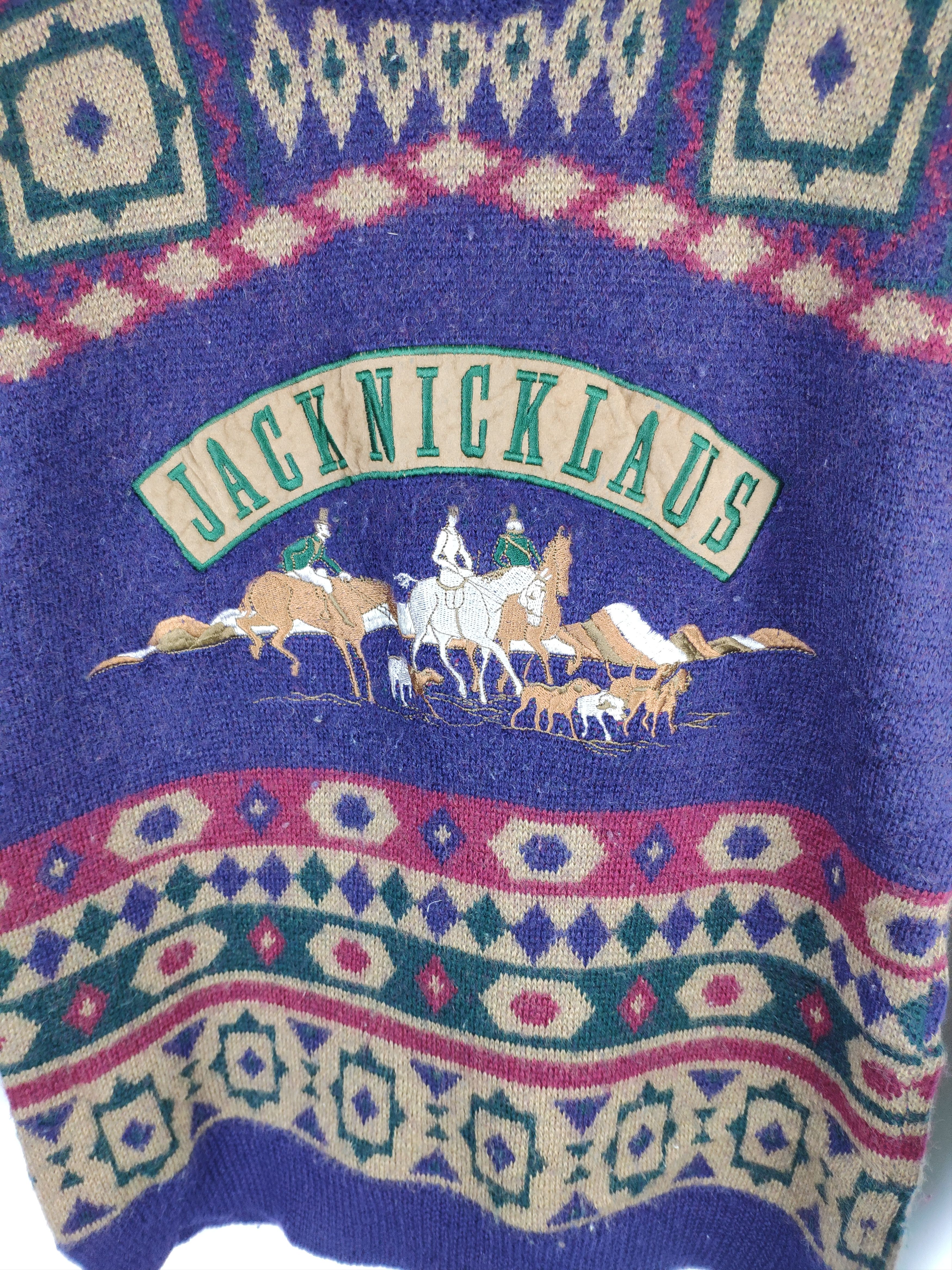 Aran Isles Knitwear × Vintage Vintage Wool Knit Sweater Jack Nicklaus Size US XXS / EU 40 - 3 Thumbnail