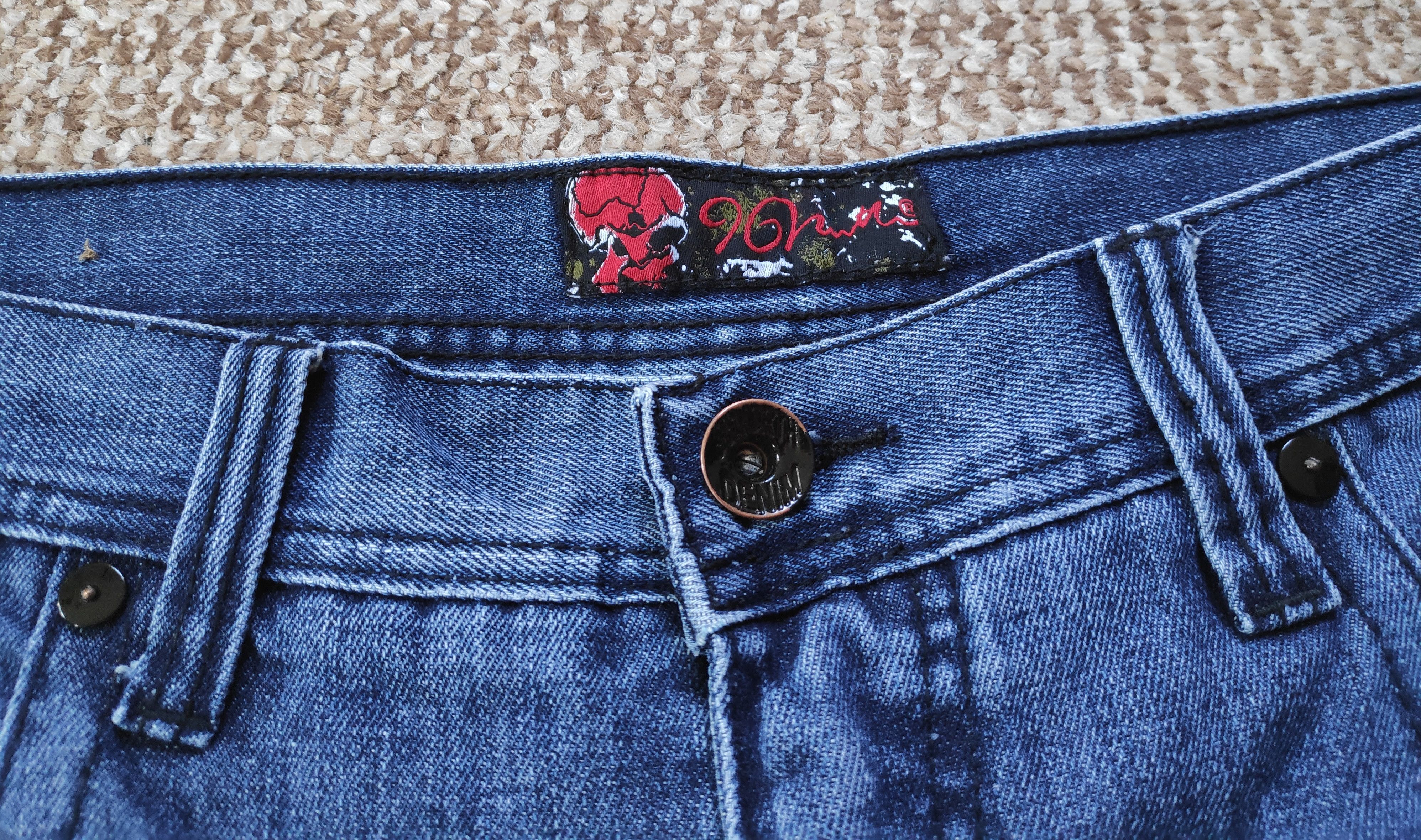 Vintage y2k 96North Biker Denim Jeans Skull Print wide size W36 L34 Size US 36 / EU 52 - 10 Thumbnail