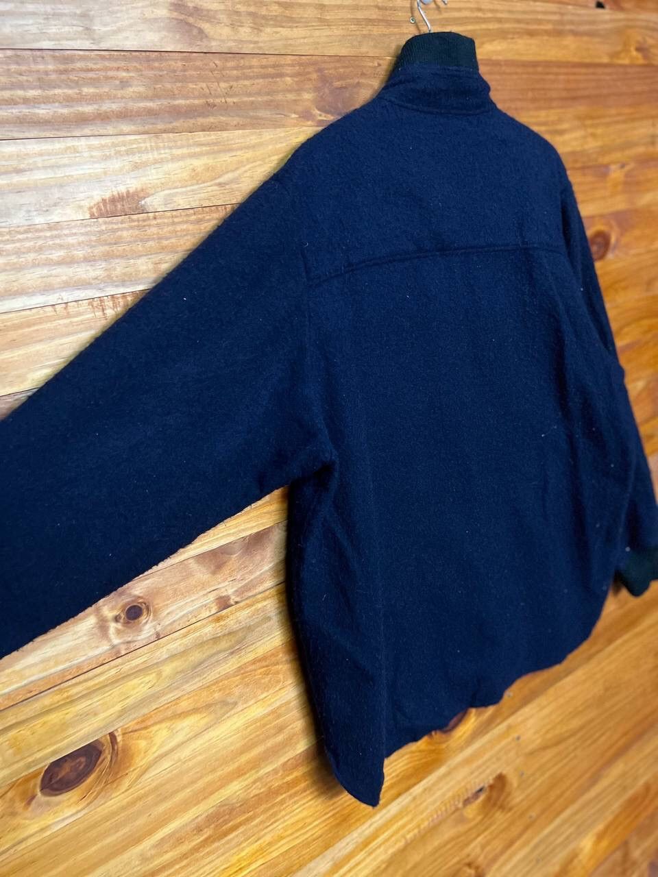 Japanese Brand VINTAGE WOOL ZIPPER JACKET Size US XL / EU 56 / 4 - 10 Thumbnail