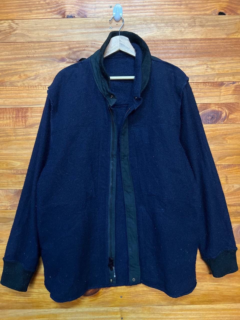 Japanese Brand VINTAGE WOOL ZIPPER JACKET Size US XL / EU 56 / 4 - 12 Thumbnail