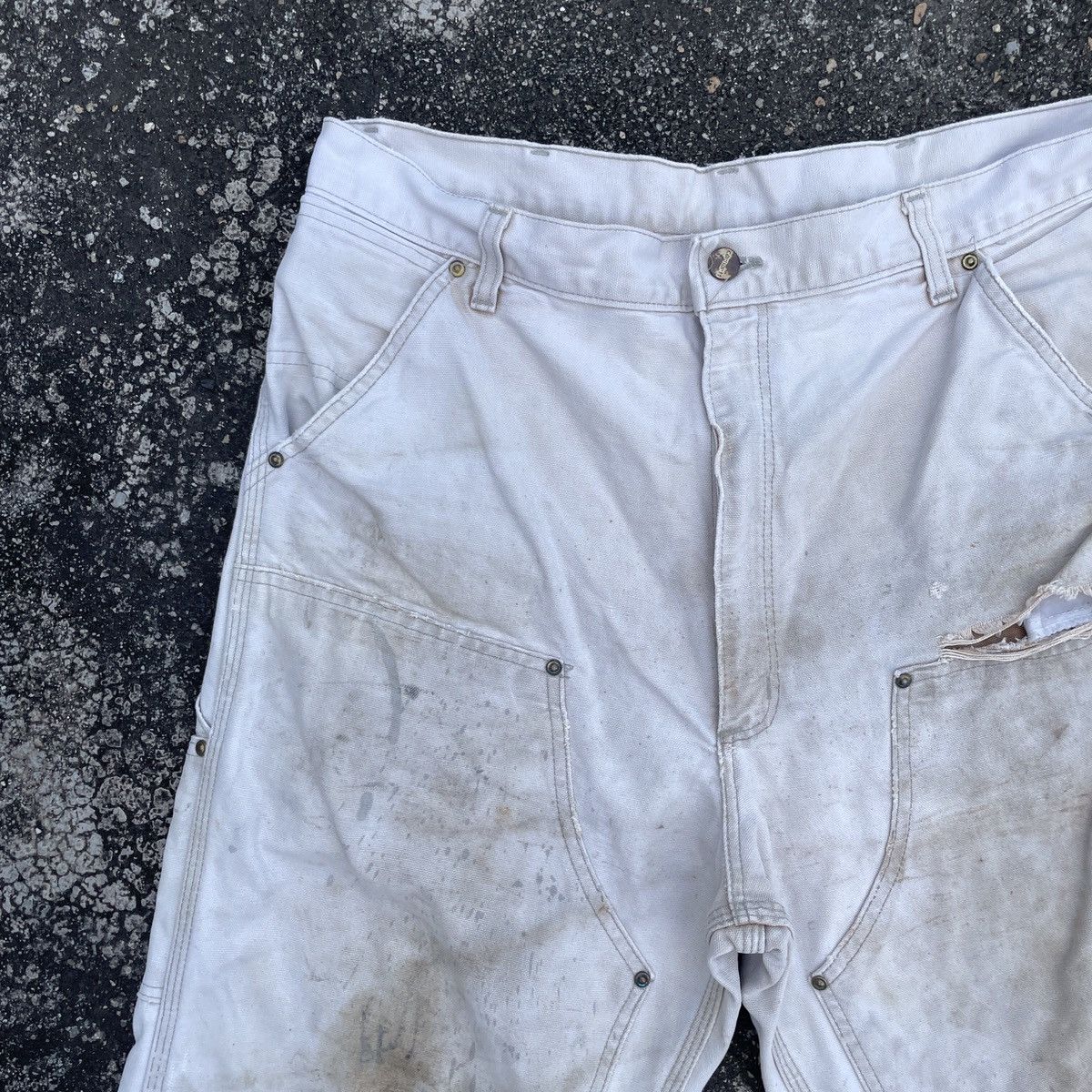 Carhartt Vintage Carhatt Distressed Workwear Denim Jeans Size US 34 / EU 50 - 3 Thumbnail