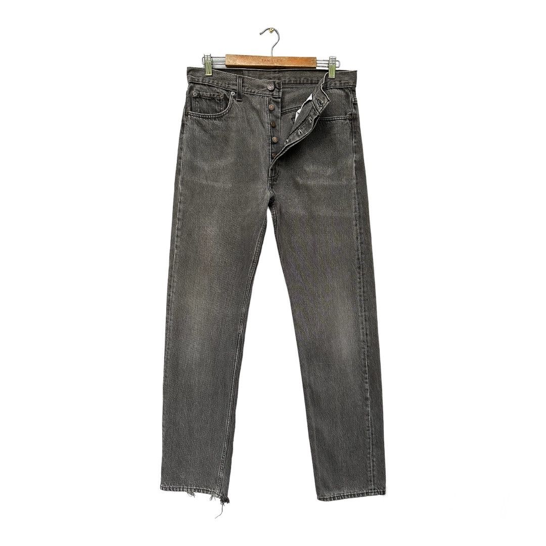 Levi's Vintage 1995 Levi’s USA Black Faded Distressed Jeans Size US 33 - 2 Thumbnail